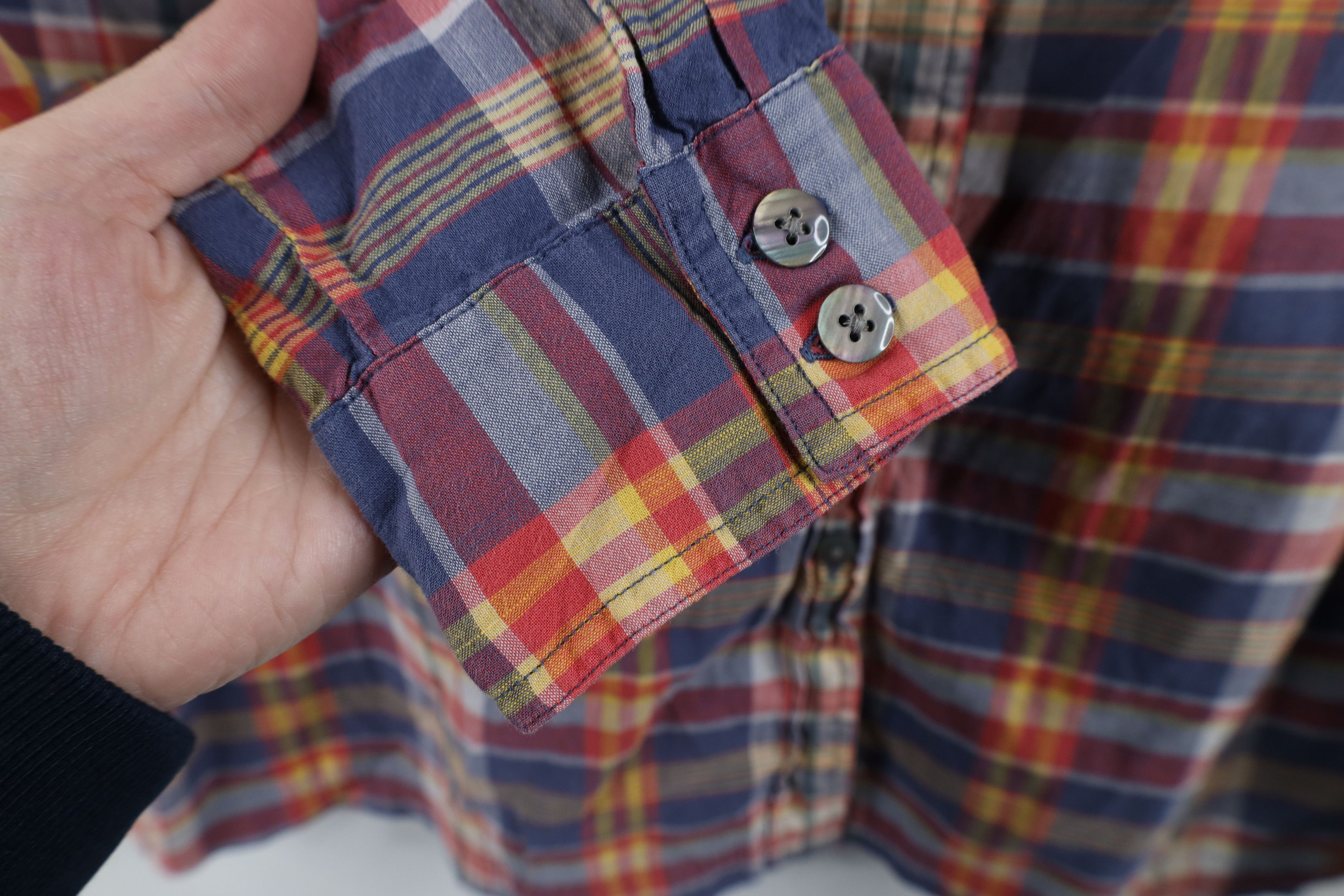Pendleton × Vintage Vintage Pendleton Lightweight Rainbow Madras Button Shirt Size XL / US 12-14 / IT 48-50 - 7 Thumbnail