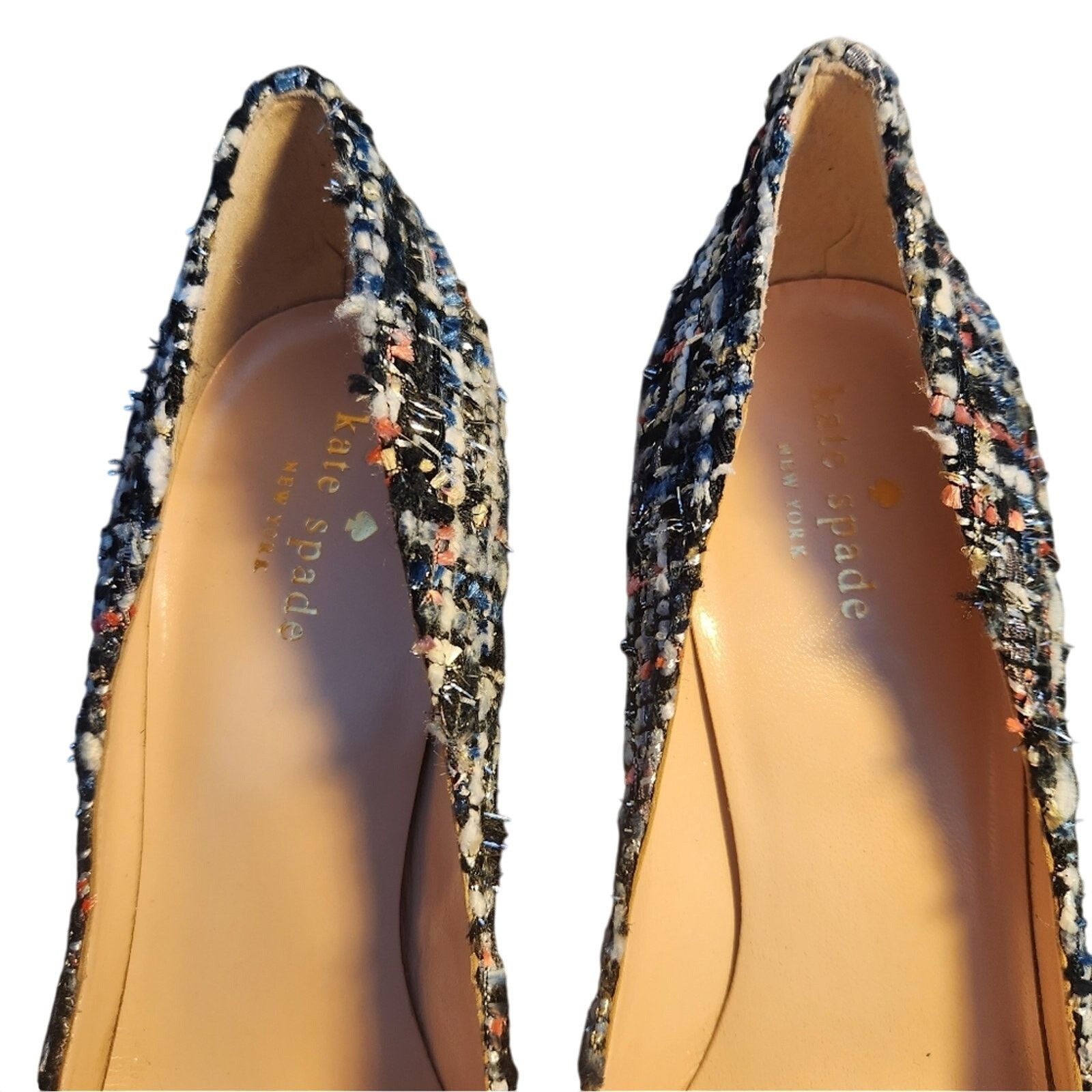 Kate Spade Kate Spade Lacy Black/MultiStar Heels Size US 8 / IT 38 - 7 Thumbnail