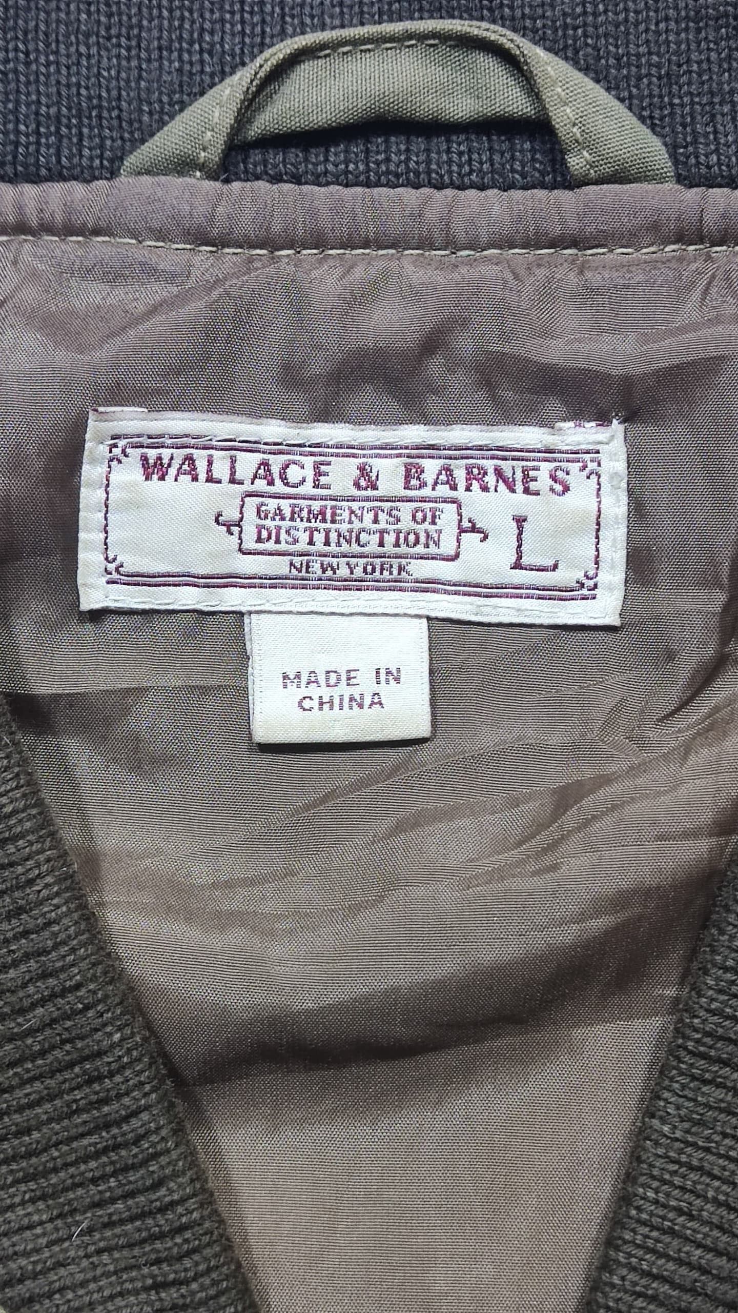 Wallace & Barnes DISTRESSED WALLACE & BARNES OLIVE GREEN ARMY BOMBER JACKET Size US L / EU 52-54 / 3 - 10 Thumbnail
