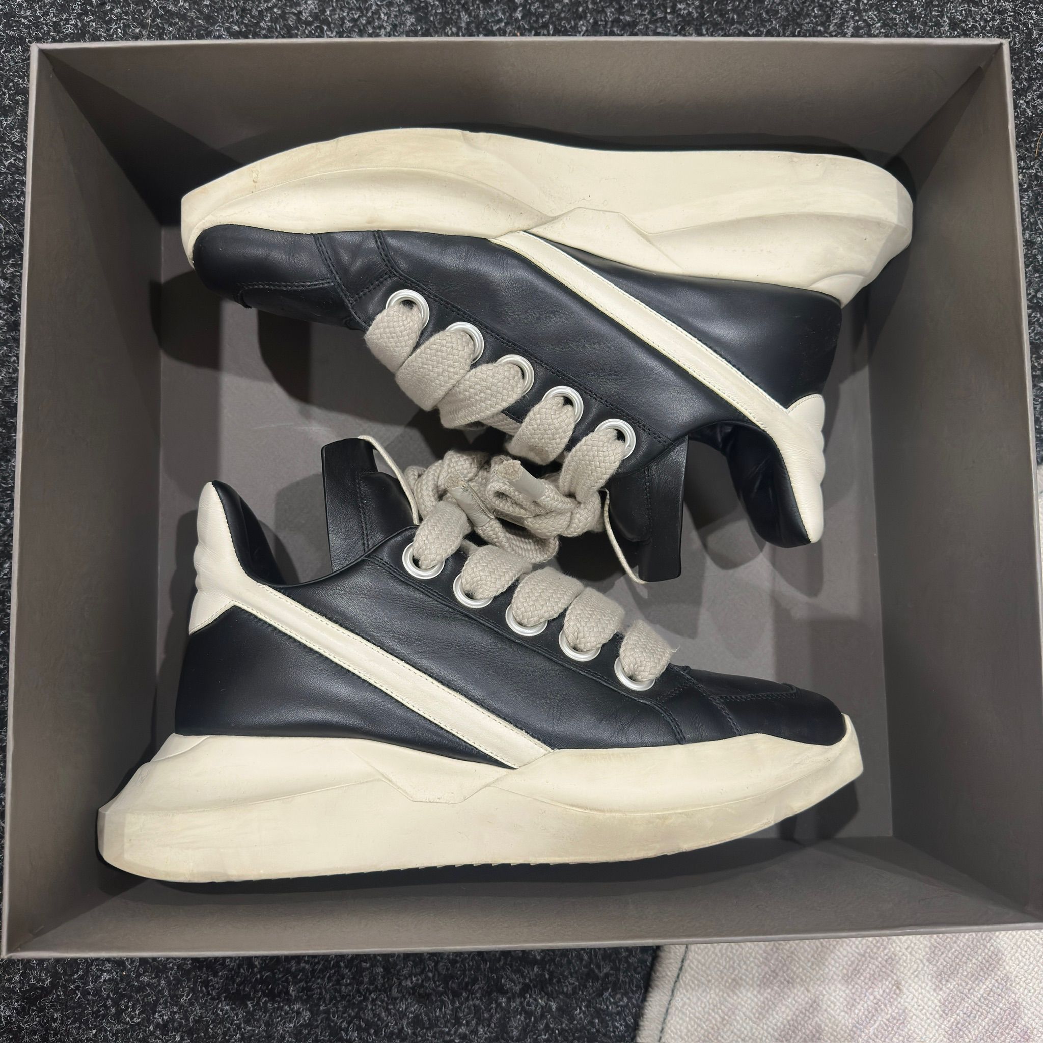 Rick Owens Rick Owens Jumbo Laces Ramones Black Low Top Sneakers