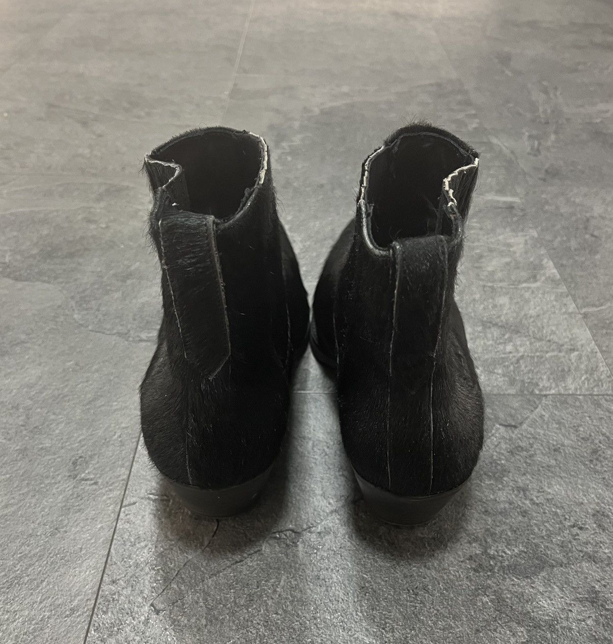 Our Legacy Calf Hair Abstract Gator Boots