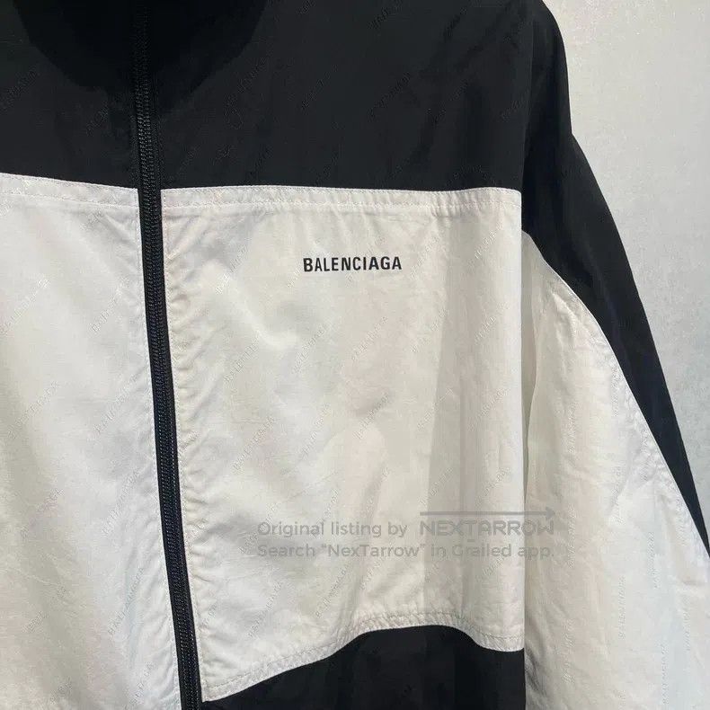 Balenciaga Balenciaga Logo Subtle Pattern Black and White Zip-Up Jack Size US M / EU 48-50 / 2 - 3 Thumbnail