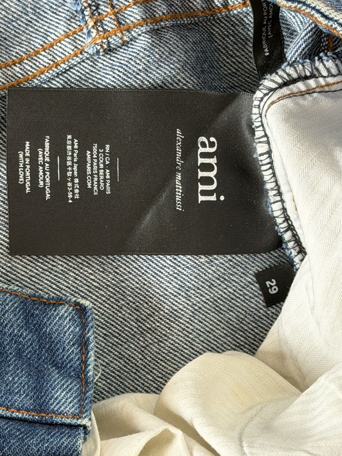 AMI AMI Alexandre Mattiussi Cropped Denim Jeans (Size 29) Size US 29 - 6 Thumbnail