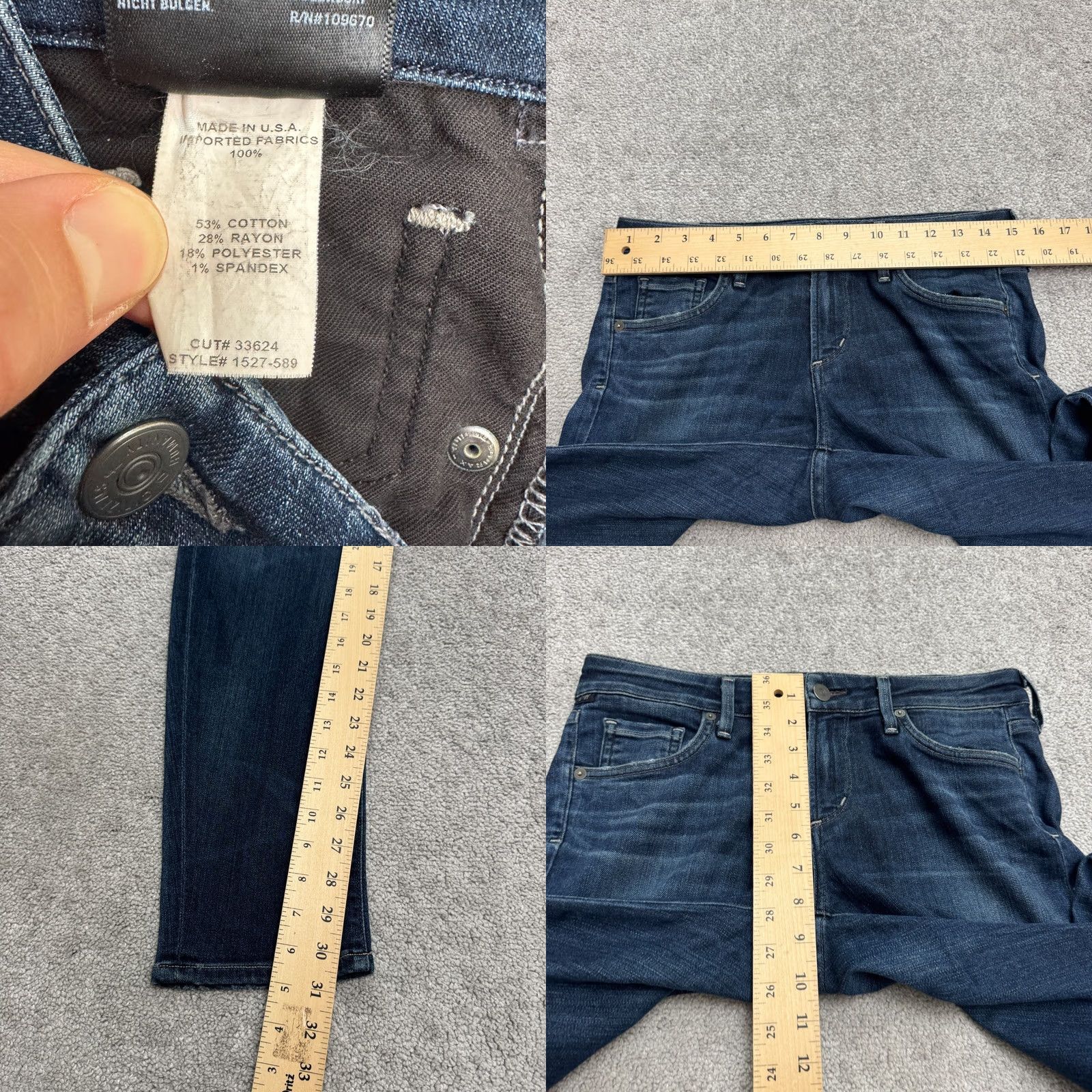 Citizens Of Humanity Citizens of Humanity Arielle Mid Rise Skinny Jeans Women 26 Blue Dark Wash Denim Slim Straight 5-Pocket City Streetwear Mens Womens Size 30" / US 8 / IT 44 - 9 Thumbnail