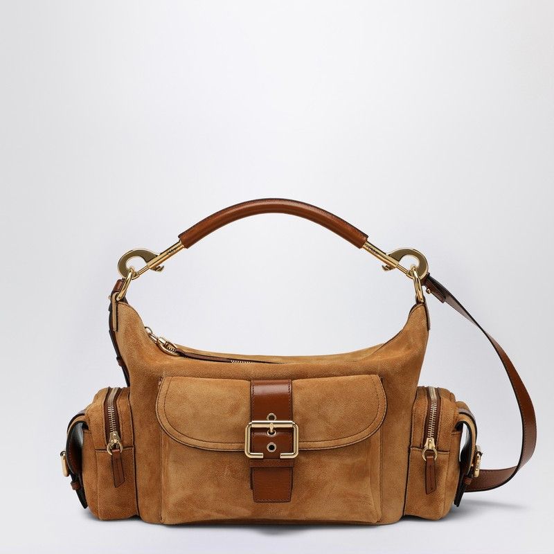 Chloe Chloé Tan Coloured Suede Leather Camera Bag, Women's