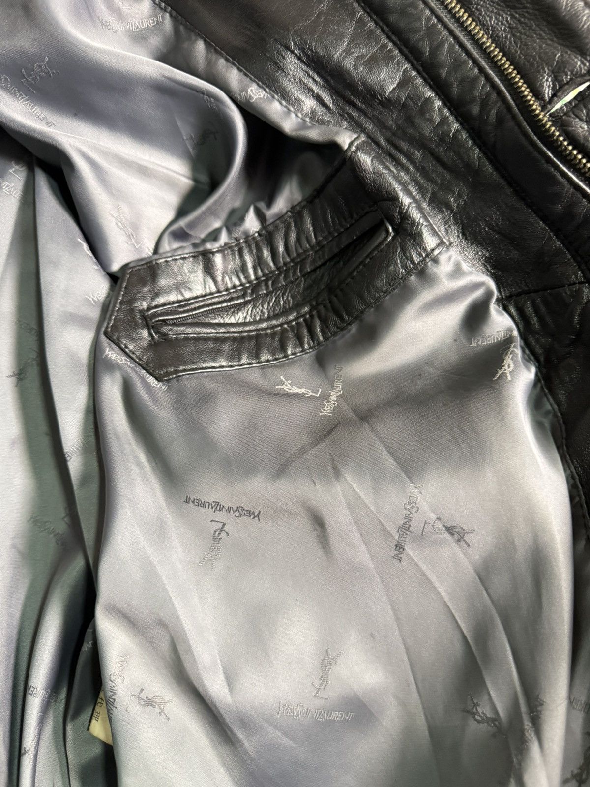 Yves Saint Laurent YSL vintage leather jacket Size US XL / EU 56 / 4 - 15 Thumbnail