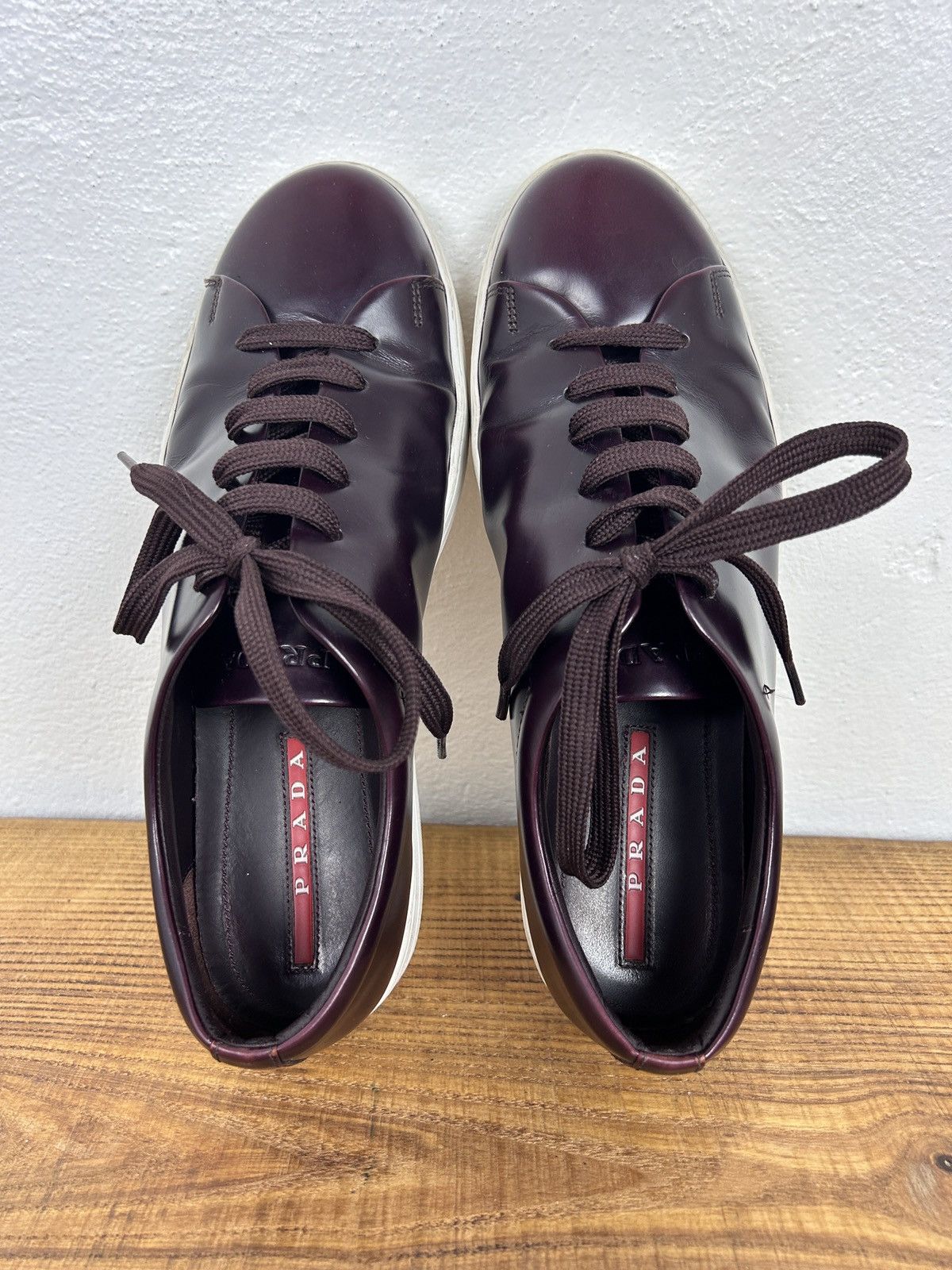 Prada Prada 4E2996 Brushed Spazzolato Leather Sneakers Size US 10 / EU 43 - 20 Thumbnail