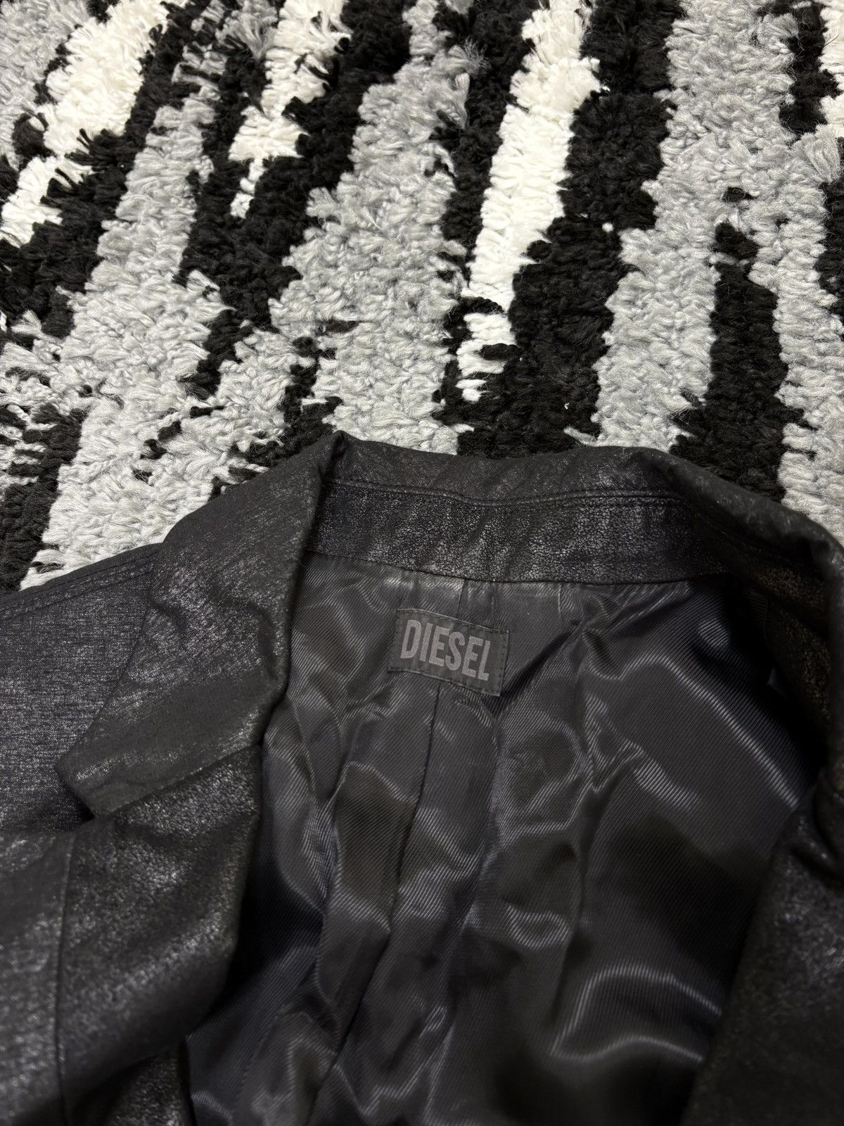 Diesel Vintage 00s diesel shiny aluminum blazer jacket avant garde Size L / US 10 / IT 46 - 7 Thumbnail