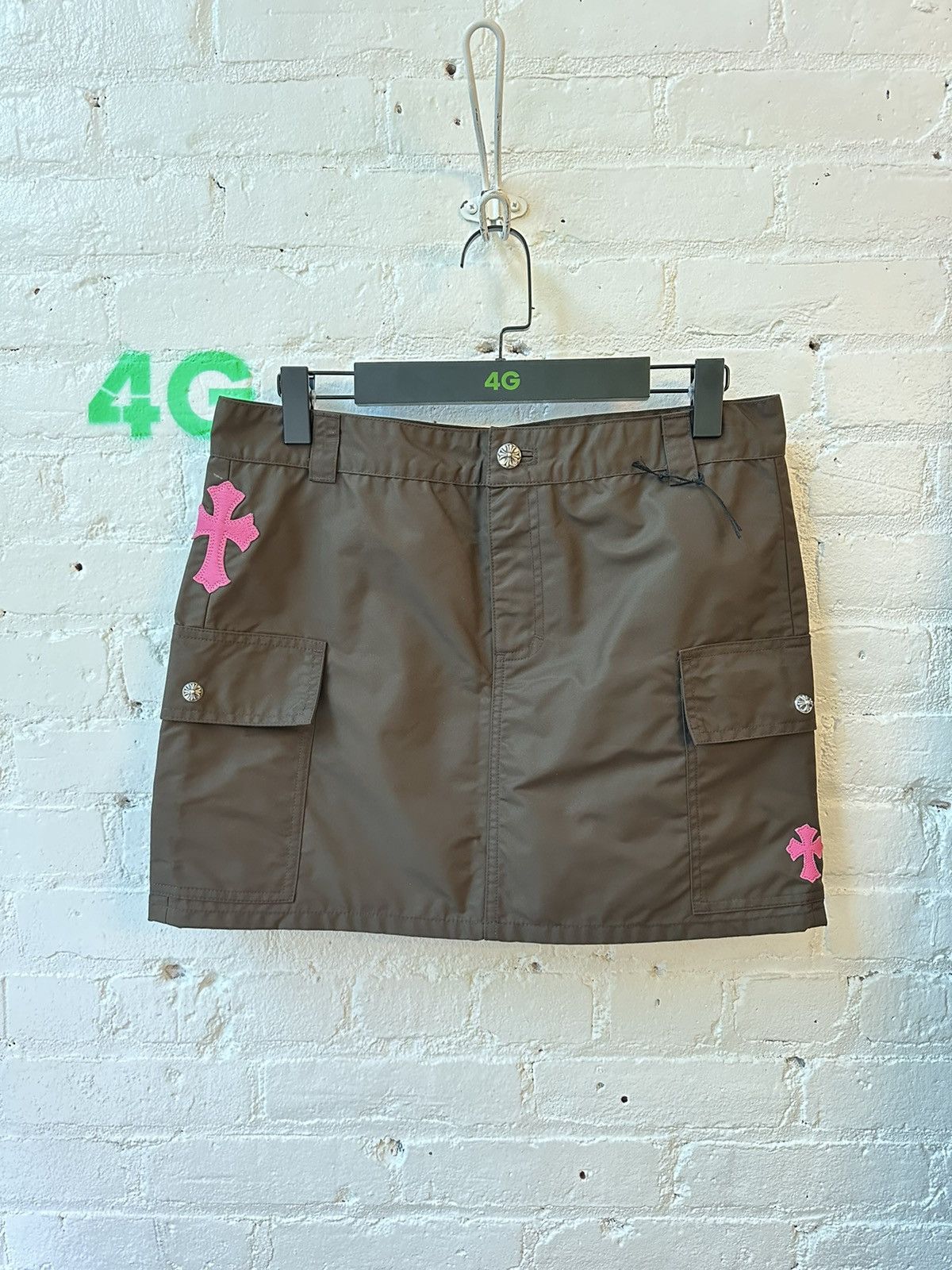 Chrome Hearts CHROME HEARTS PINK PATCHED MINI SKIRT Size 28" / US 6 / IT 42 - 1 Thumbnail