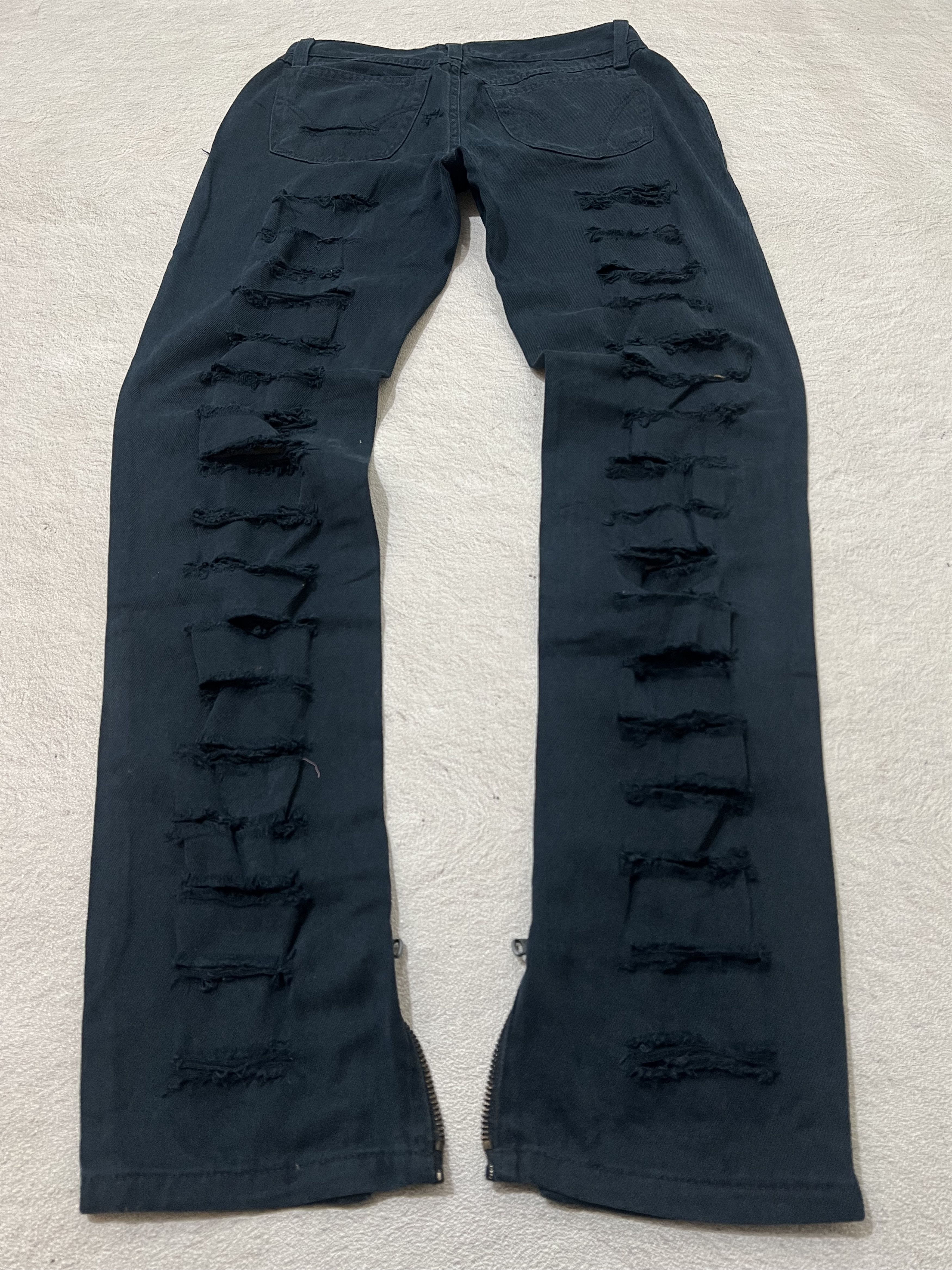 Dolce & Gabbana 2000s Dolce Gabbana Distressed Ripped Biker y2k Lgb Ifsix Size US 28 / EU 44 - 2 Thumbnail