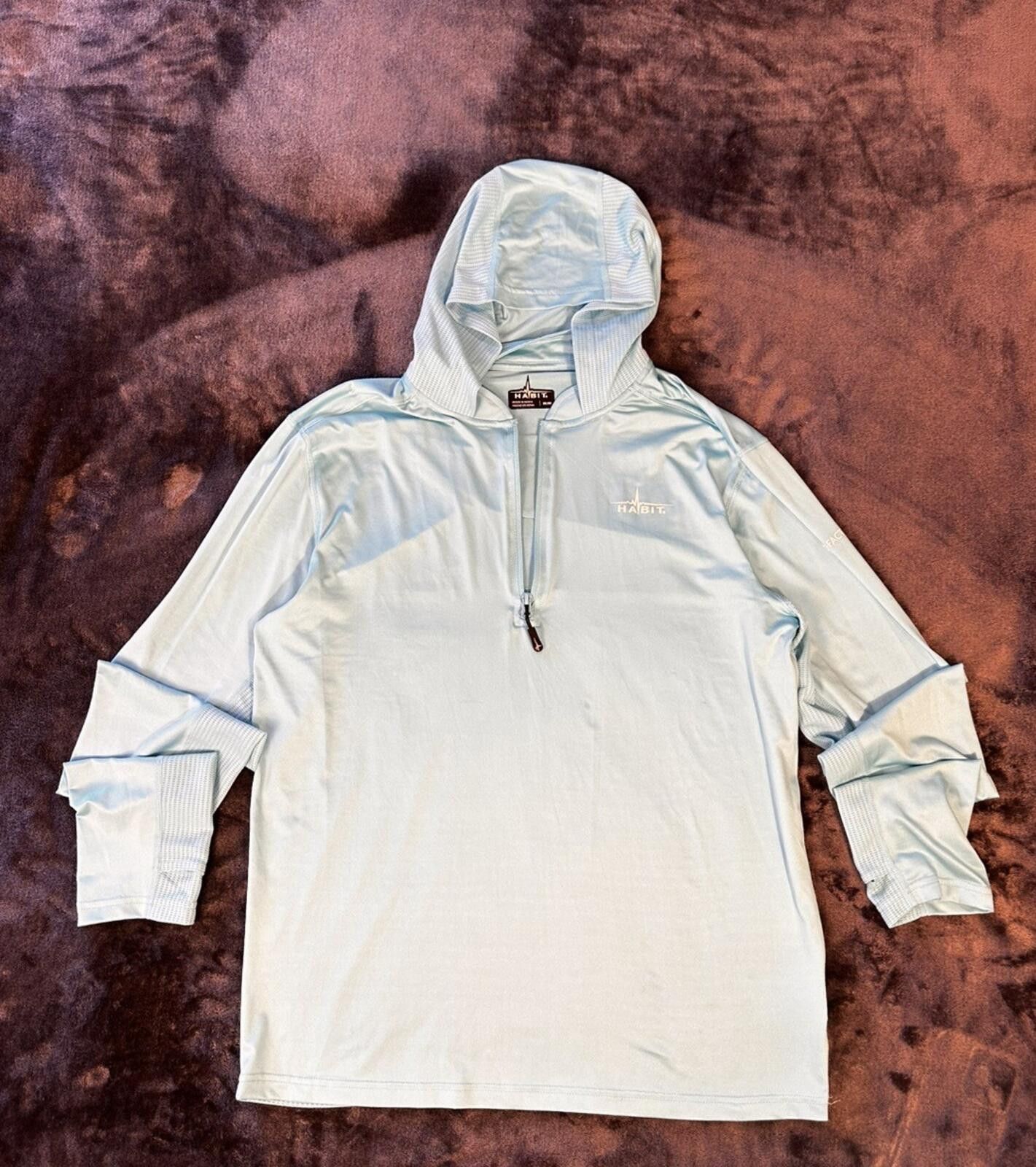 Habitat HABIT 40+ SPF Performance Pullover Long Sleeve Hoodie Sz M Size US M / EU 48-50 / 2 - 1 Thumbnail