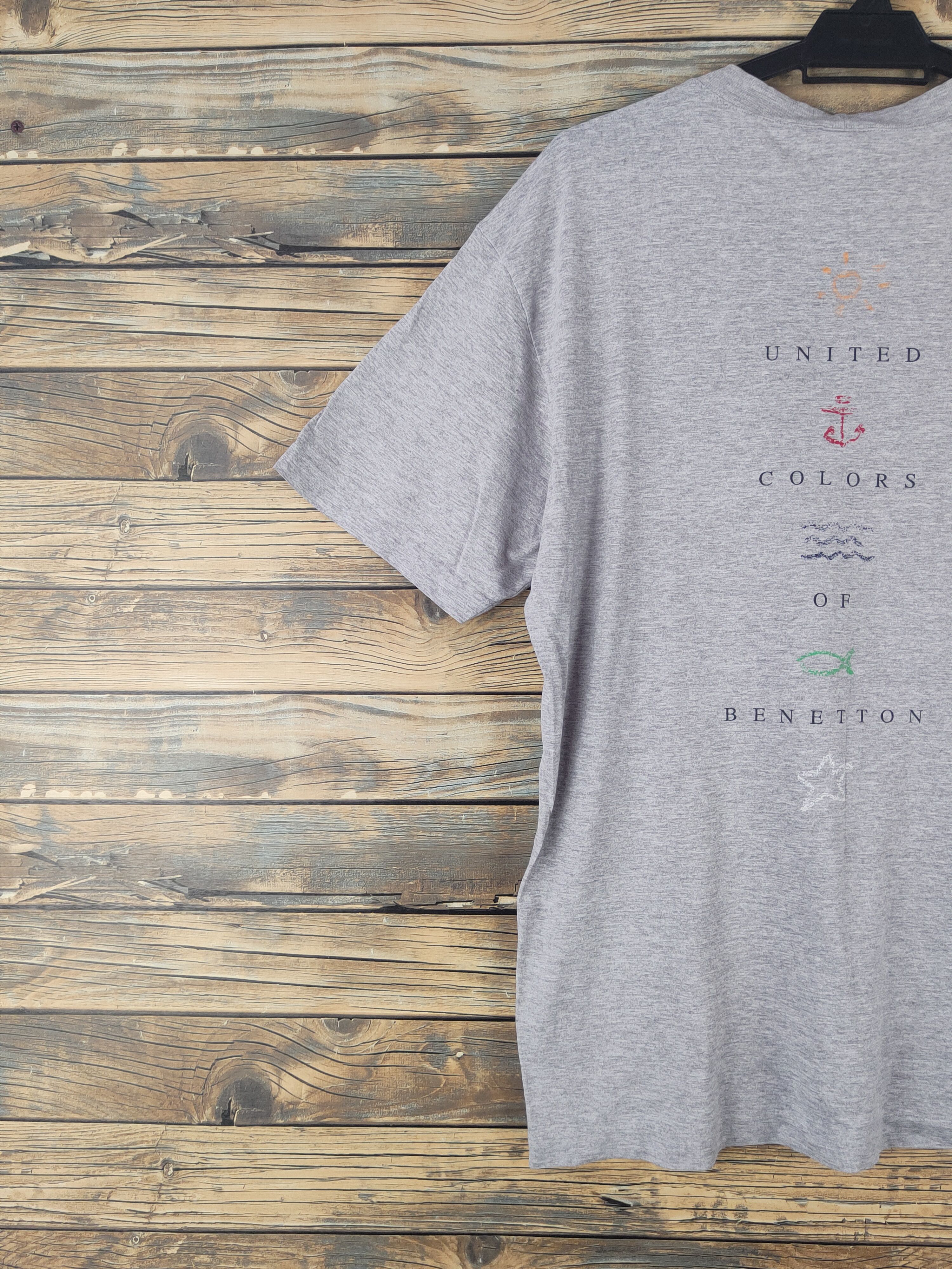 United Colors Of Benetton DL United Colors of Benetton Gray Short Sleeve T-shirt #1821 Size US S / EU 44-46 / 1 - 10 Thumbnail