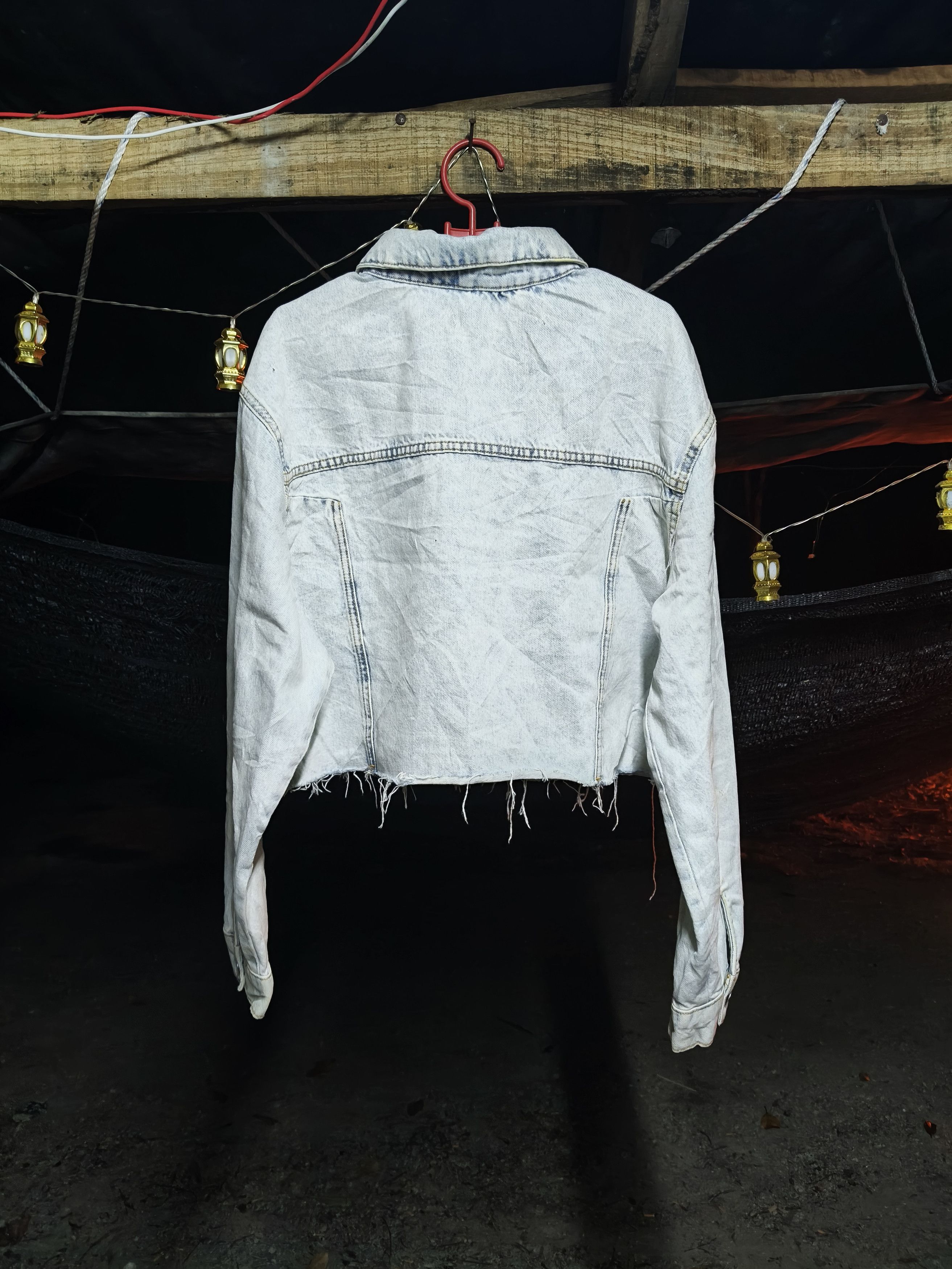 Zara Zara Cropped Denim Jacket Size M / US 6-8 / IT 42-44 - 2 Thumbnail