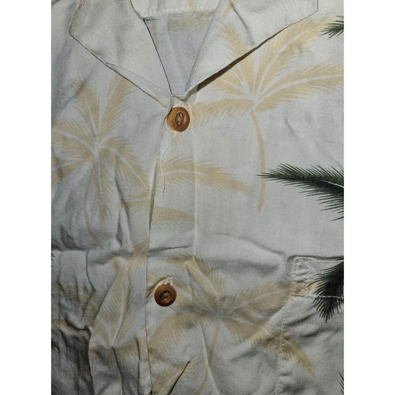 Paradise Found VINTAGE Paradise Found Shirt Mens Large White Green Palm Tree Hawaiian Aloha Pocket Shirt Mens Large White Green Palm Tree Hawaiian Aloha Pocket Size US L / EU 52-54 / 3 - 4 Thumbnail