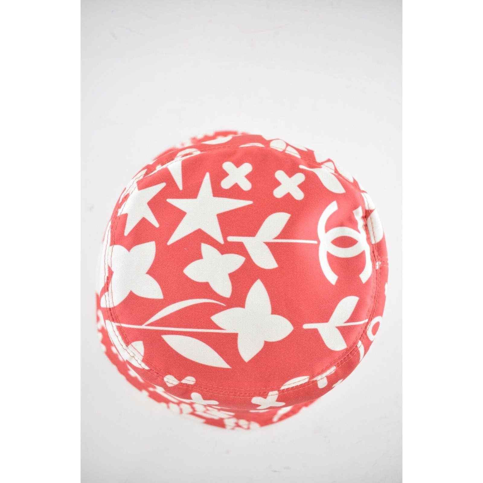 Chanel Chanel Graffiti CC Silver Logo Sun Cloche Bucket Hat S Small Size ONE SIZE - 6 Thumbnail