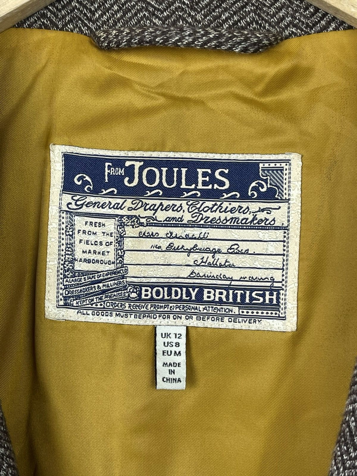 Other Joules Henford Brown Cotton Blazer Jacket Women’s Size M Size M / US 6-8 / IT 42-44 - 12 Thumbnail