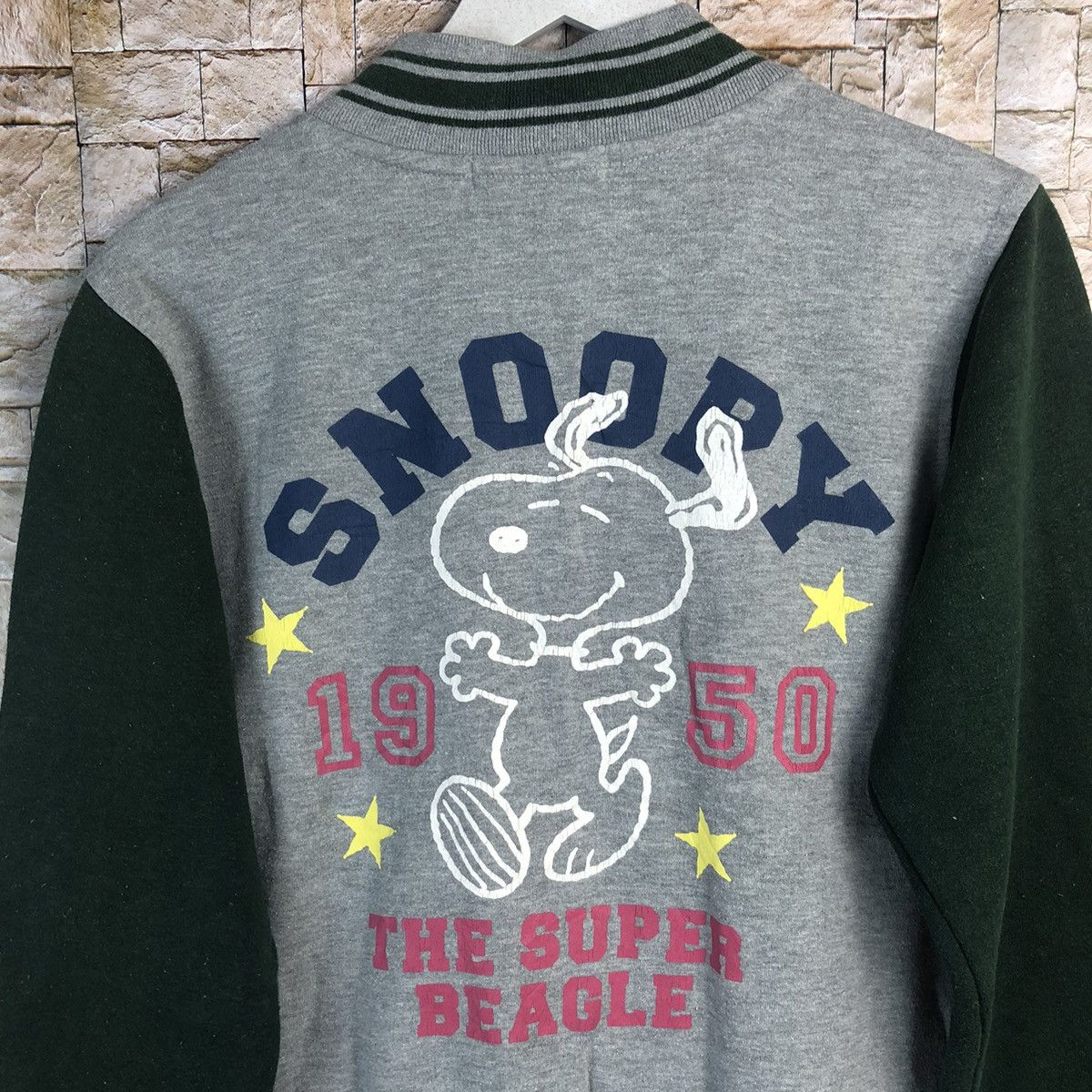 Peanuts Peanuts Snoppy Grey Bombers varsity Jacket #A166 Size US S / EU 44-46 / 1 - 14 Thumbnail