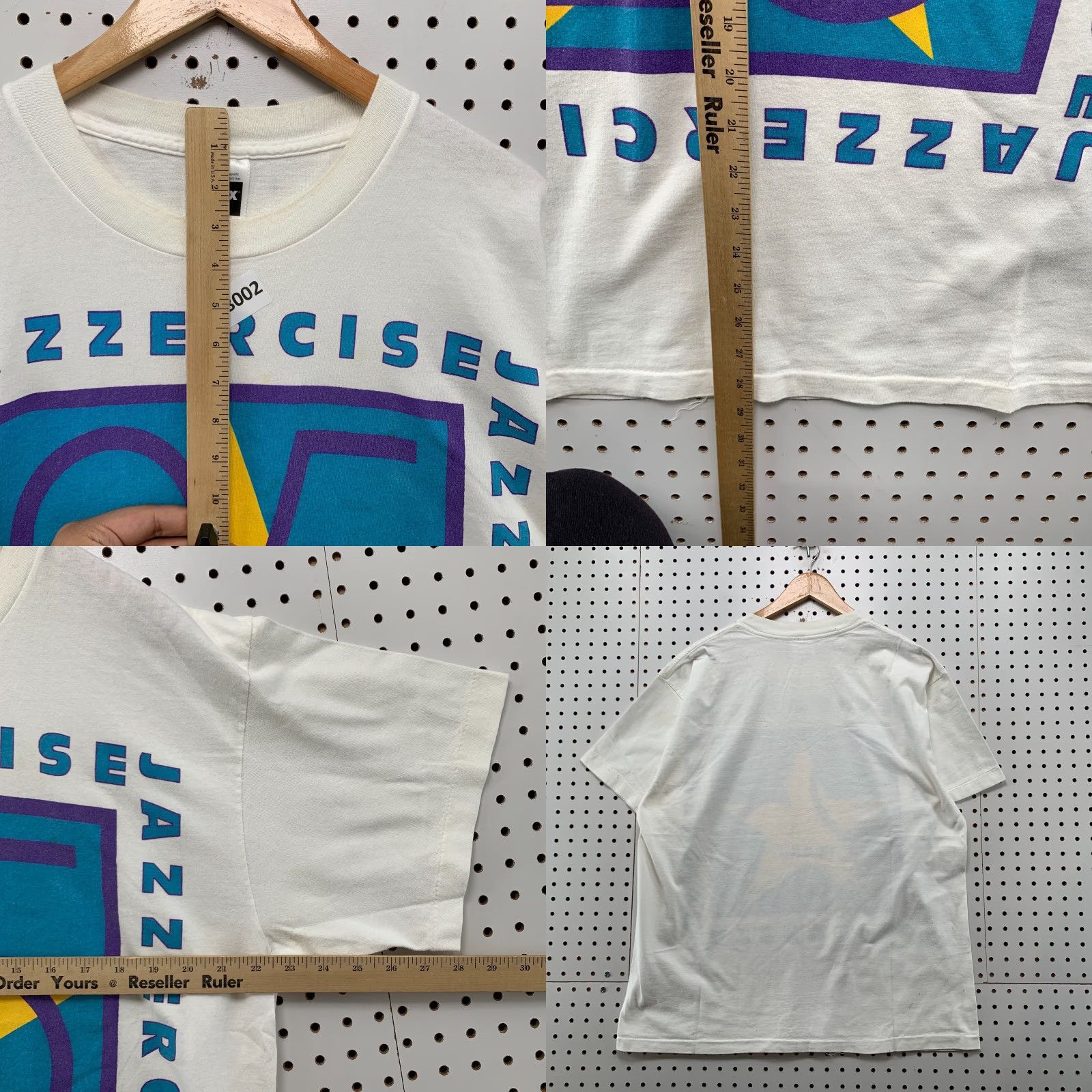 Tultex VINTAGE 90s Jazz Exercise Shrit Men XL White Single Stitch Made USA 25 Years Size US XL / EU 56 / 4 - 9 Thumbnail