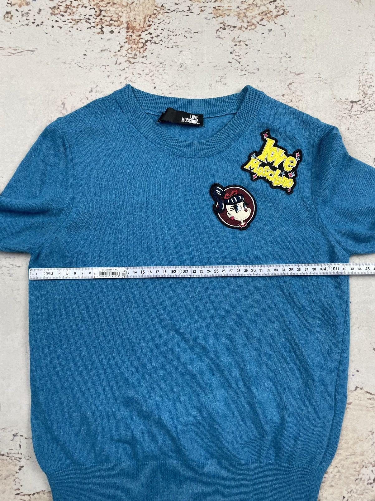 Love Moschino (Women’s) Love Moschino S Blue Wool Cashmere Sweater Classic Size S / US 4 / IT 40 - 9 Thumbnail