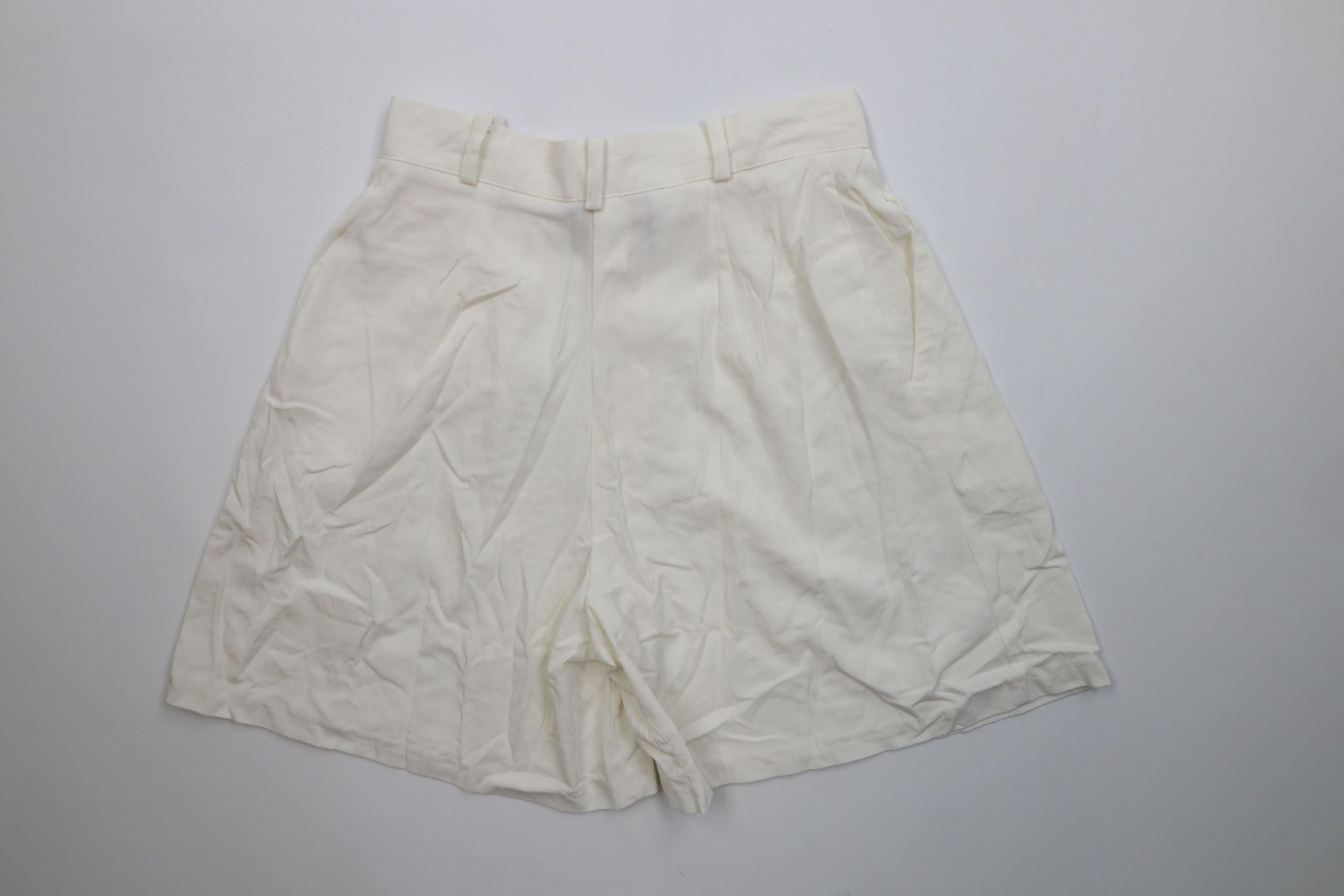 Vintage Vtg 90s Streetwear Gabardine Baggy Chino Shorts Cream USA Size 32" / US 10 / IT 46 - 10 Thumbnail