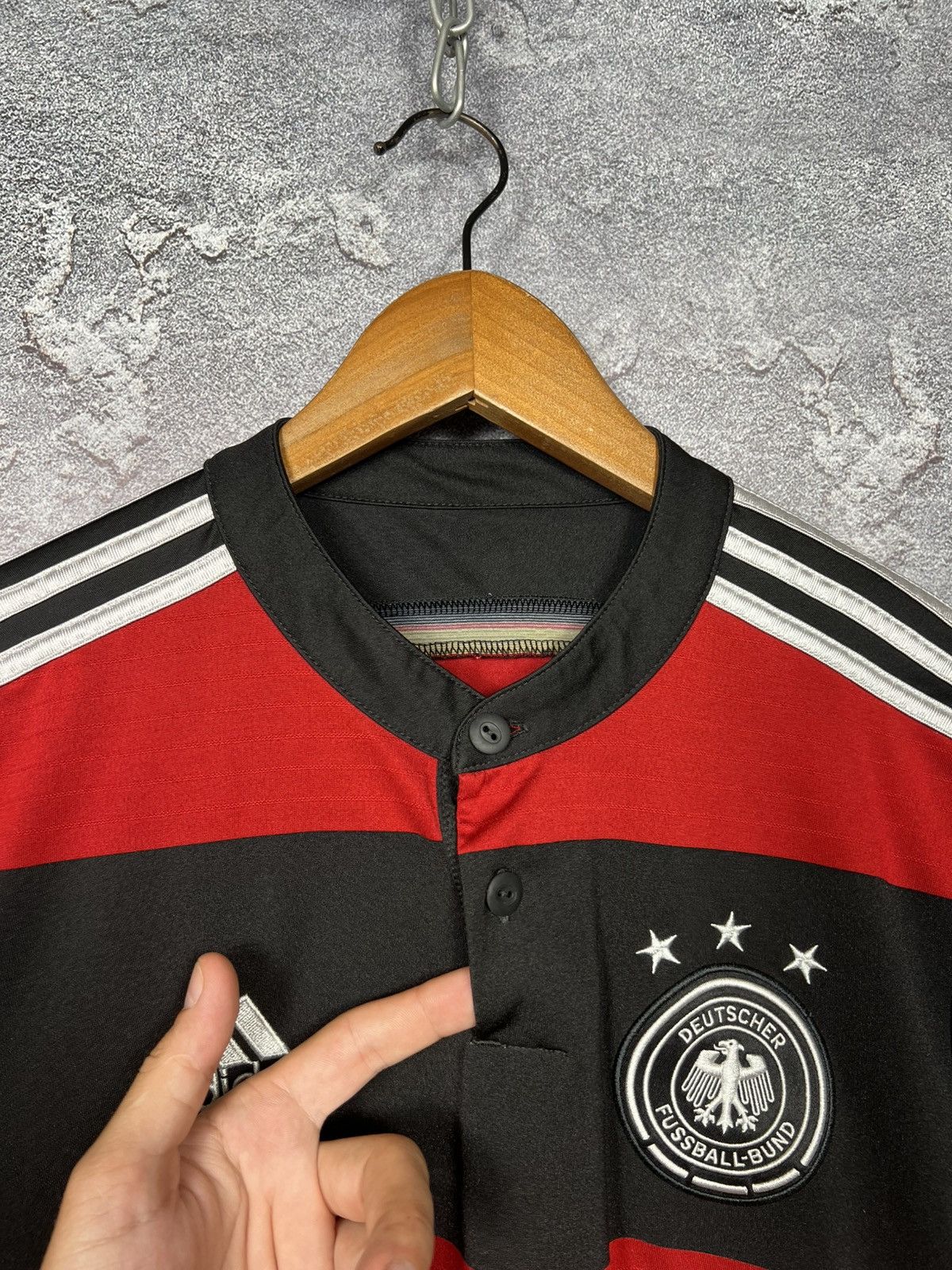 Adidas Germany 2014/15 Away Soccer Jersey Deutschland Kit T-shirt Size US M / EU 48-50 / 2 - 3 Thumbnail