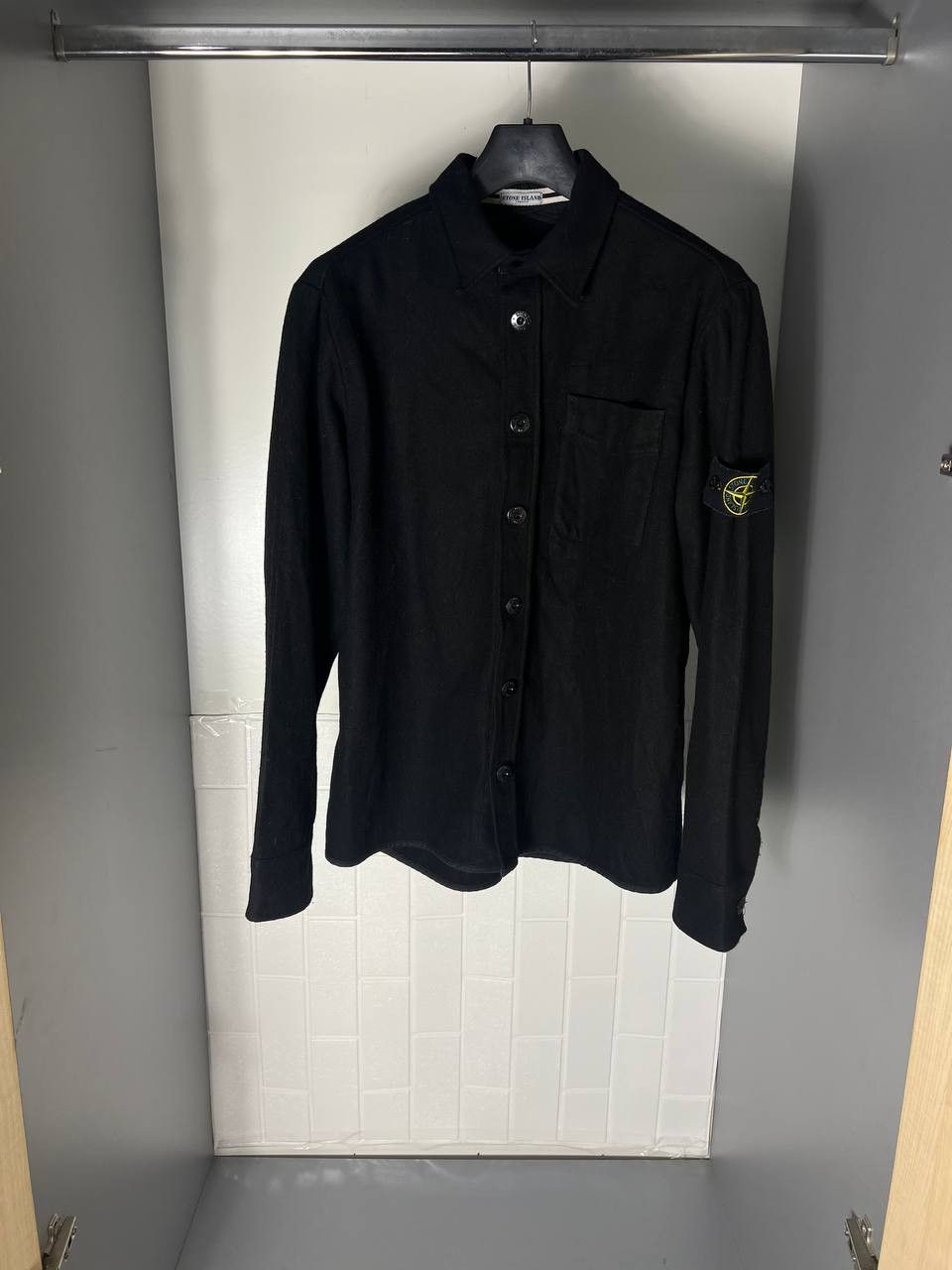 Stone Island VINTAGE STONE ISLAND SHIRT RETRO WOOL ITALIAN DESIGNER 90s Size US XL / EU 56 / 4 - 2 Thumbnail