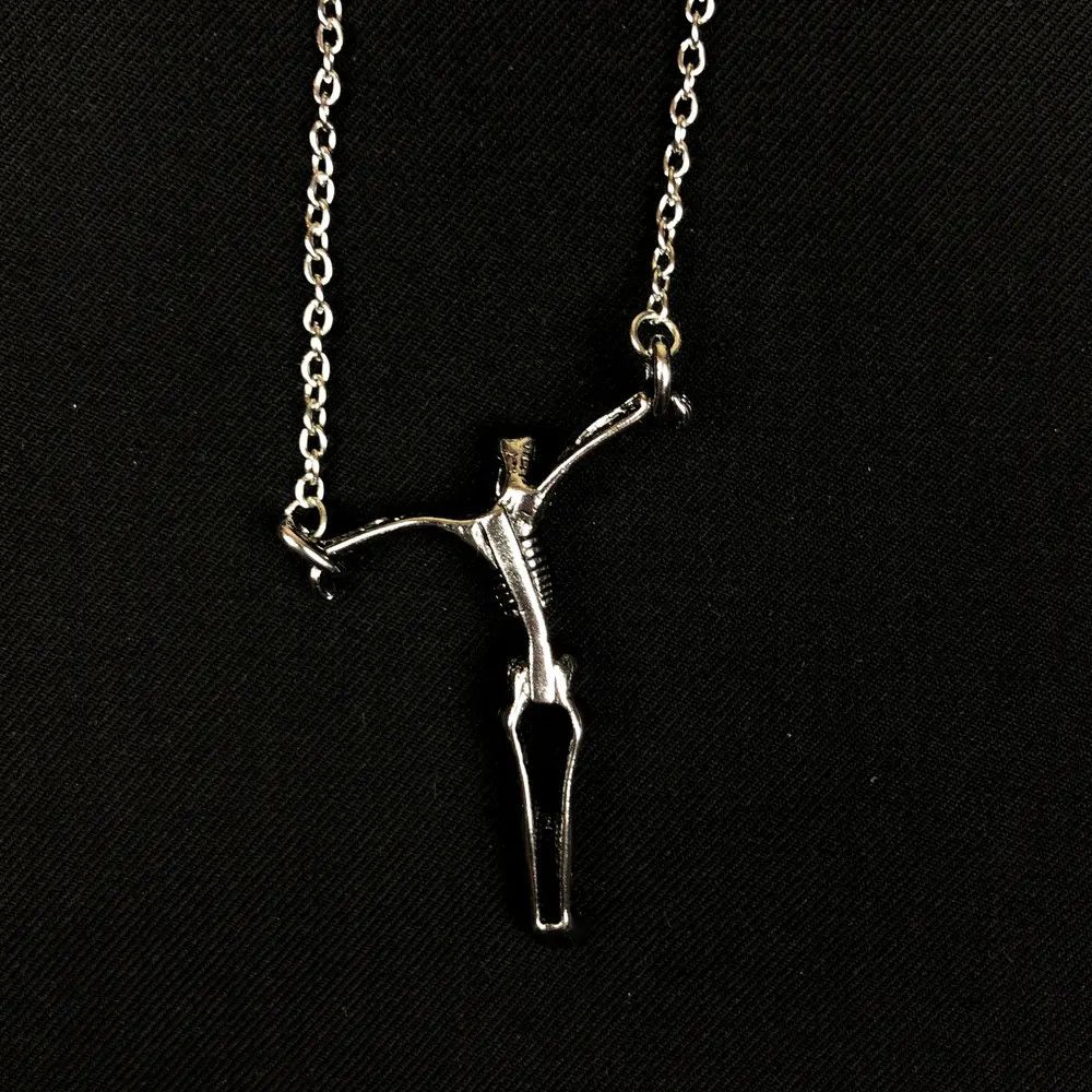 Jewelry Skeleton Necklace Punk Gothic Chain Size ONE SIZE - 2 Thumbnail