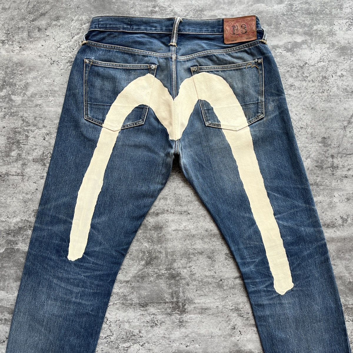 Evisu Evisu No.3 Brush Daicock Washed Selvedge Jeans Size US 33 - 3 Thumbnail