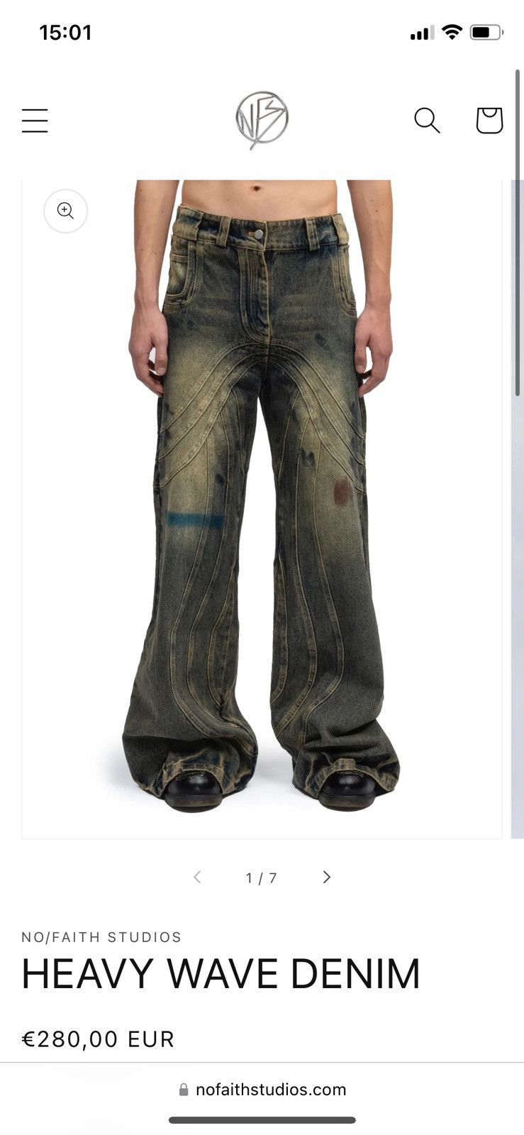 NO/FAITH STUDIOS HEAVY WAVE DENIM