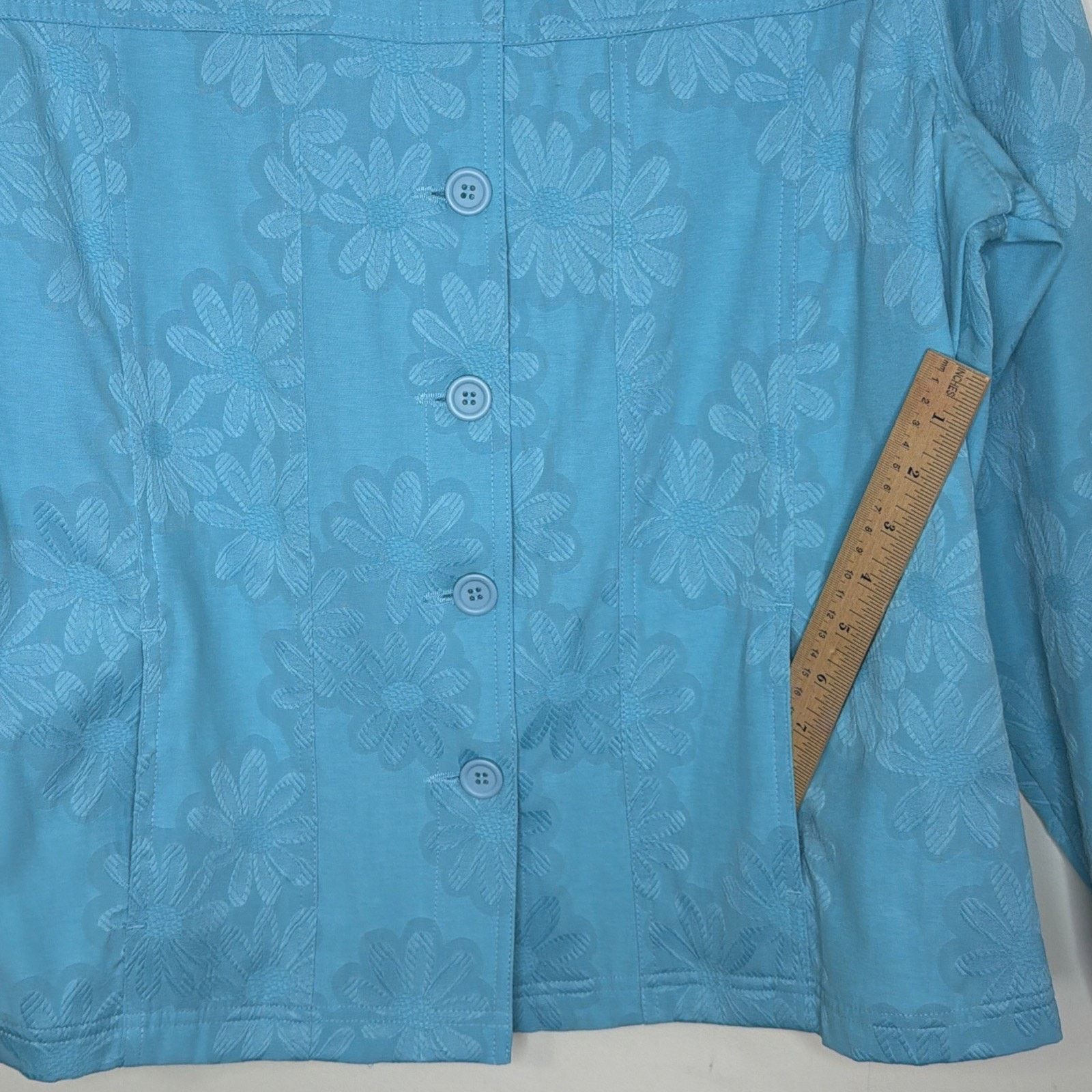Other TANJAY Women's 14 Jean JACKET Pockets TURQUOISE NWT Size XL / US 12-14 / IT 48-50 - 6 Thumbnail