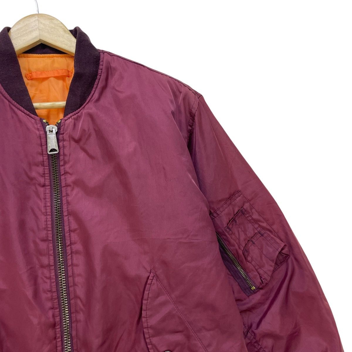 Alpha Industries 🗣️Vintage Bomber Maroon Ma 1 Jacket Size US M / EU 48-50 / 2 - 4 Thumbnail