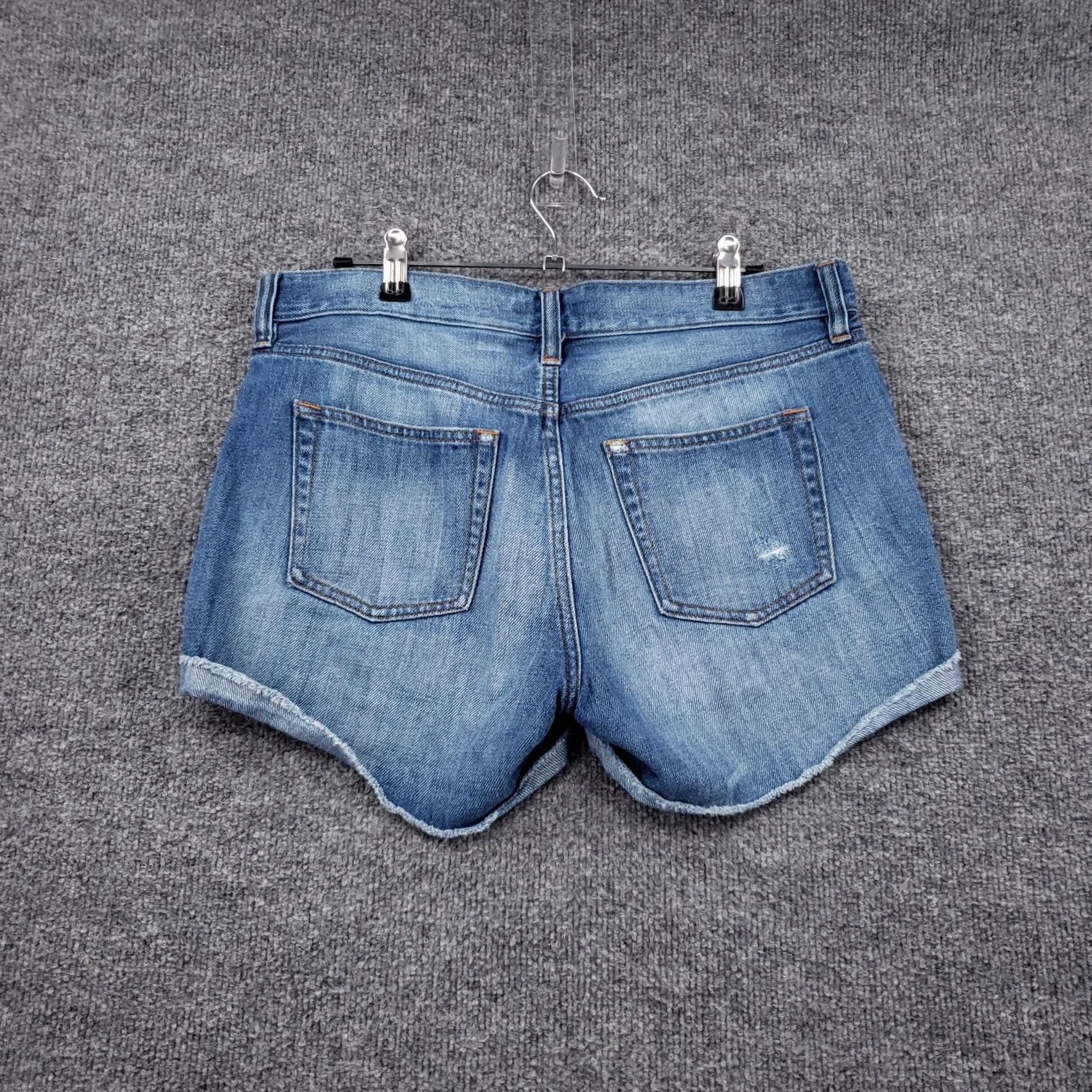 J.Crew J Crew Womens Bermuda Jean Shorts 27 Blue Liza Wash Cuffed Mid Rise Casual Denim Size 27" / US 4 / IT 40 - 2 Thumbnail