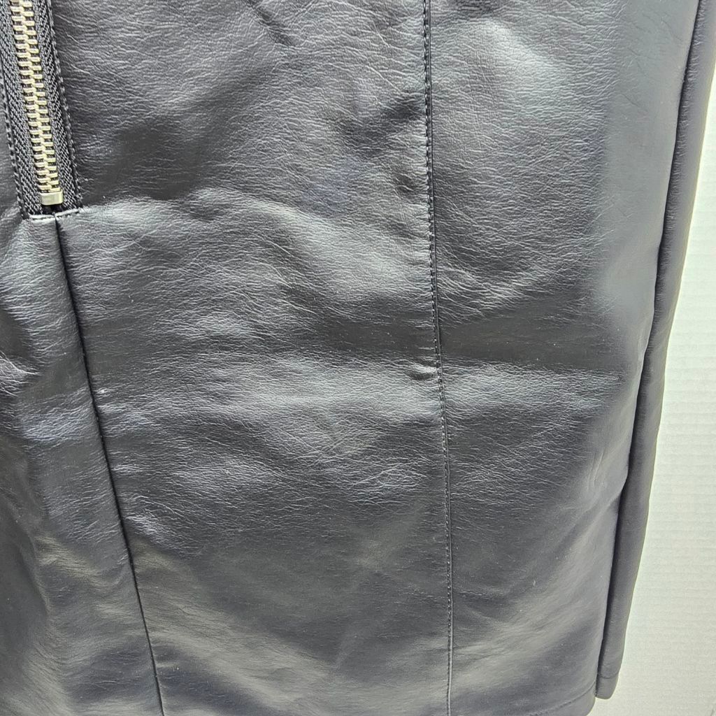 Forever 21 Women's FOREVER 21+ Black Faux Leather Mini Skirt 0X Size 25" / US 0 / IT 36 - 7 Thumbnail