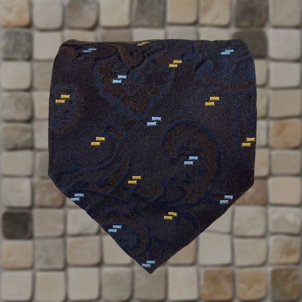 Ermenegildo Zegna VINTAGE Men's Ermenegildo Zegna Jacquard Silk Tie Paisley Made in Italy Size ONE SIZE - 1 Thumbnail