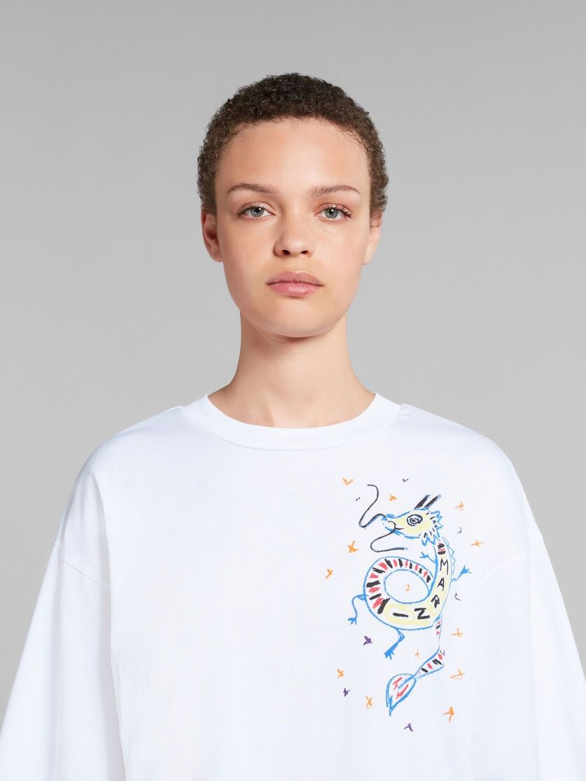 Marni o1f1d3z0625 T-Shirt in White Size XS / US 0-2 / IT 36-38 - 4 Thumbnail