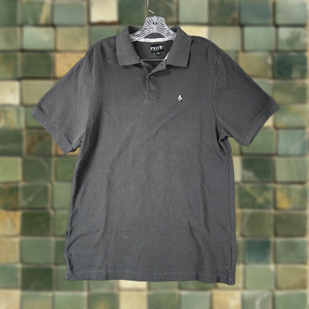Volcom Volcom Shirt Men Gray Polo Short Sleeve Size L Cotton Blend Mens Size US L / EU 52-54 / 3 - 1 Thumbnail