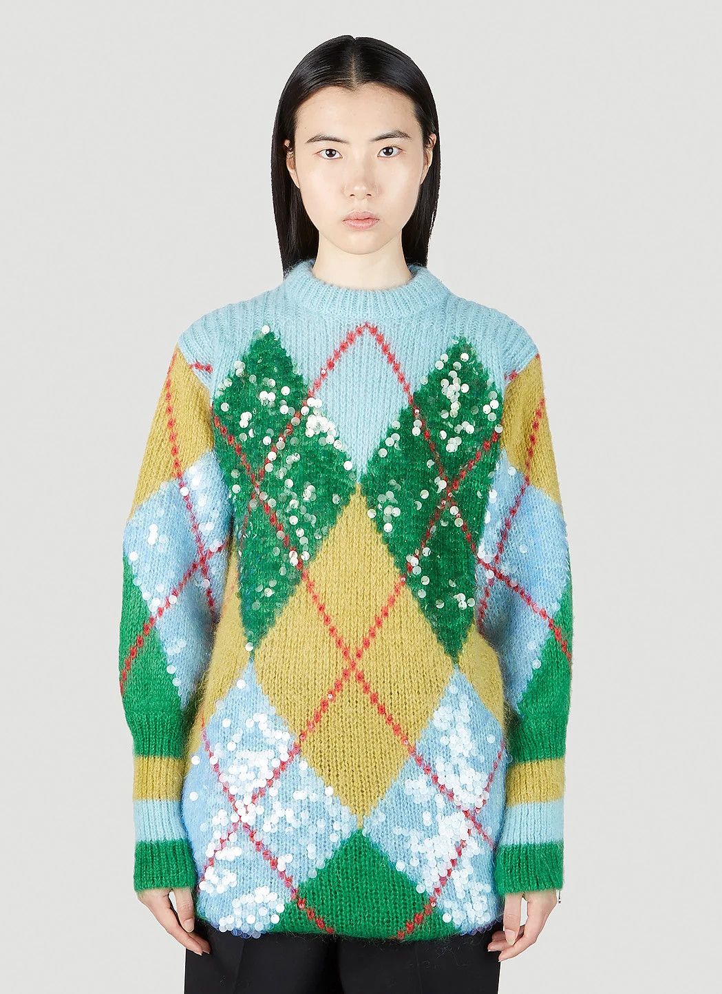 Gucci o1y0925 Crewneck Sweater in Multicolor Size XS / US 0-2 / IT 36-38 - 1 Thumbnail