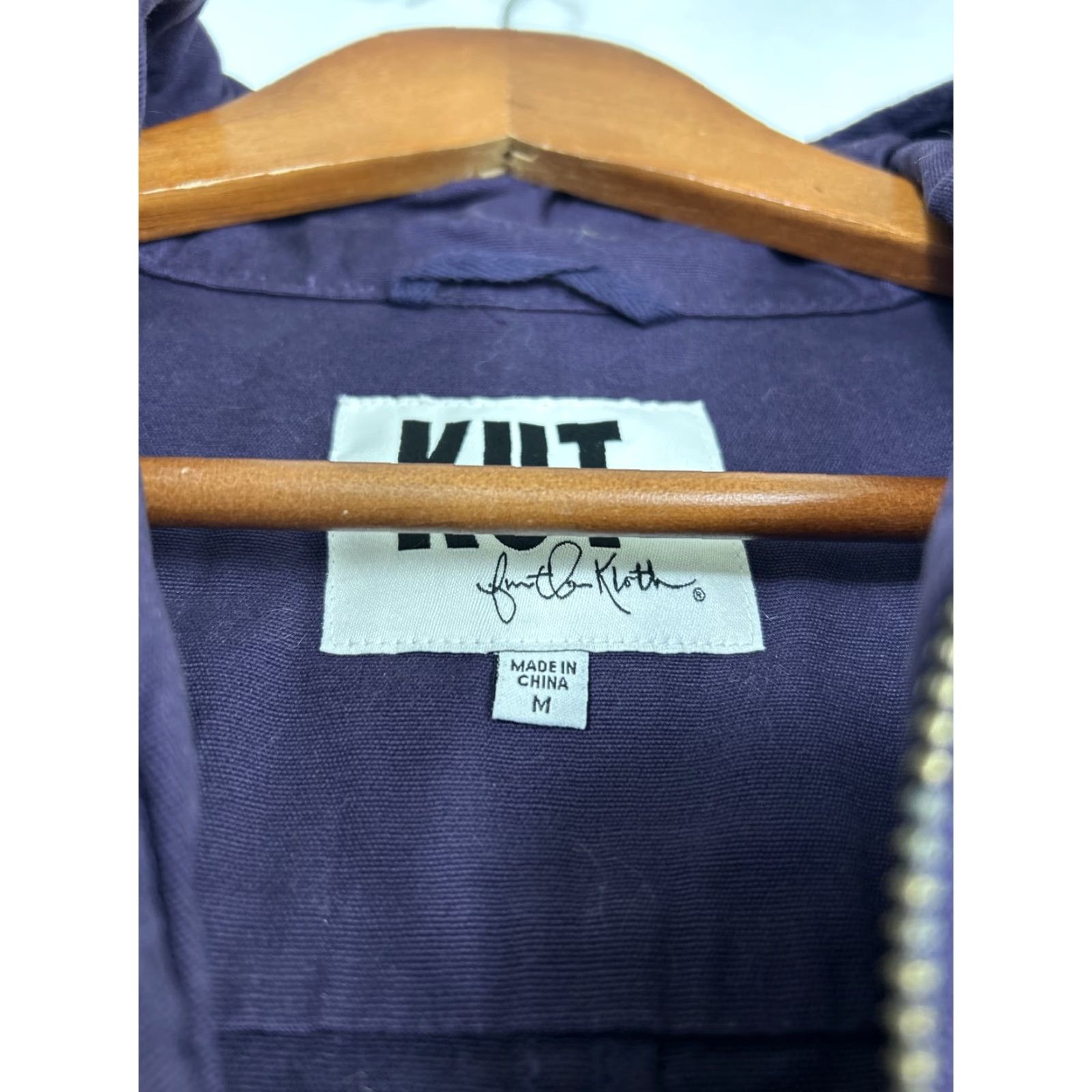 Vintage KUT from the Kloth Jacket Women M Purple Full Zip Snap Long Sleeve Field Coat Shirt? Size M / US 6-8 / IT 42-44 - 7 Thumbnail