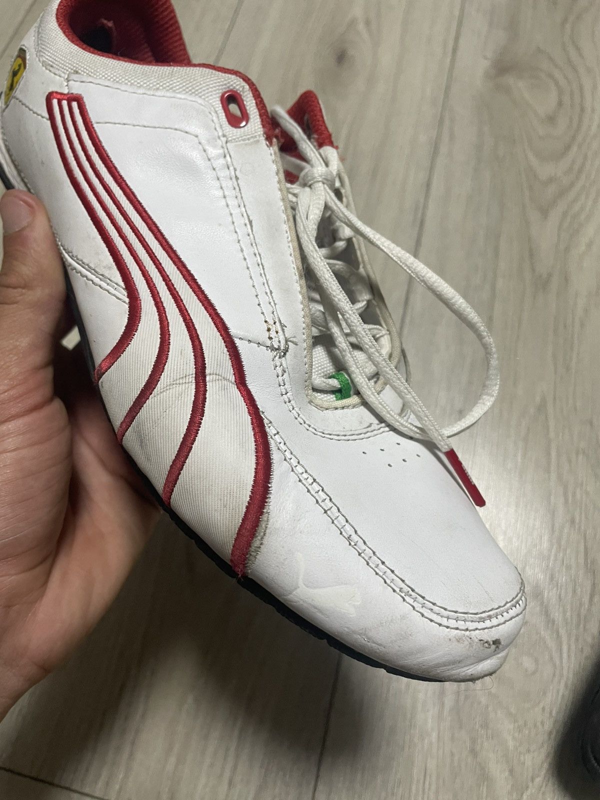 Ferrari × Puma × Vintage Vintage 00s Puma Ferrari Speed Cat F1 Red Leather Shoes Rare Size US 7.5 / EU 40-41 - 8 Thumbnail