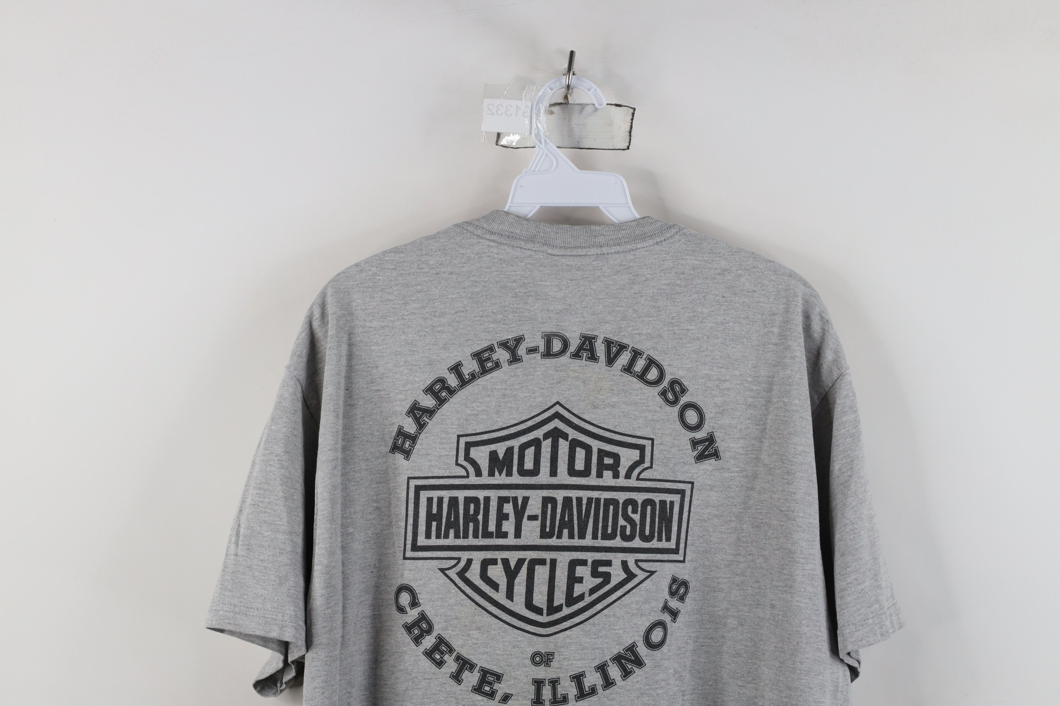 Harley Davidson Vintage Y2K 2005 Harley Davidson Fire Flames T-Shirt Gray Size US L / EU 52-54 / 3 - 13 Thumbnail