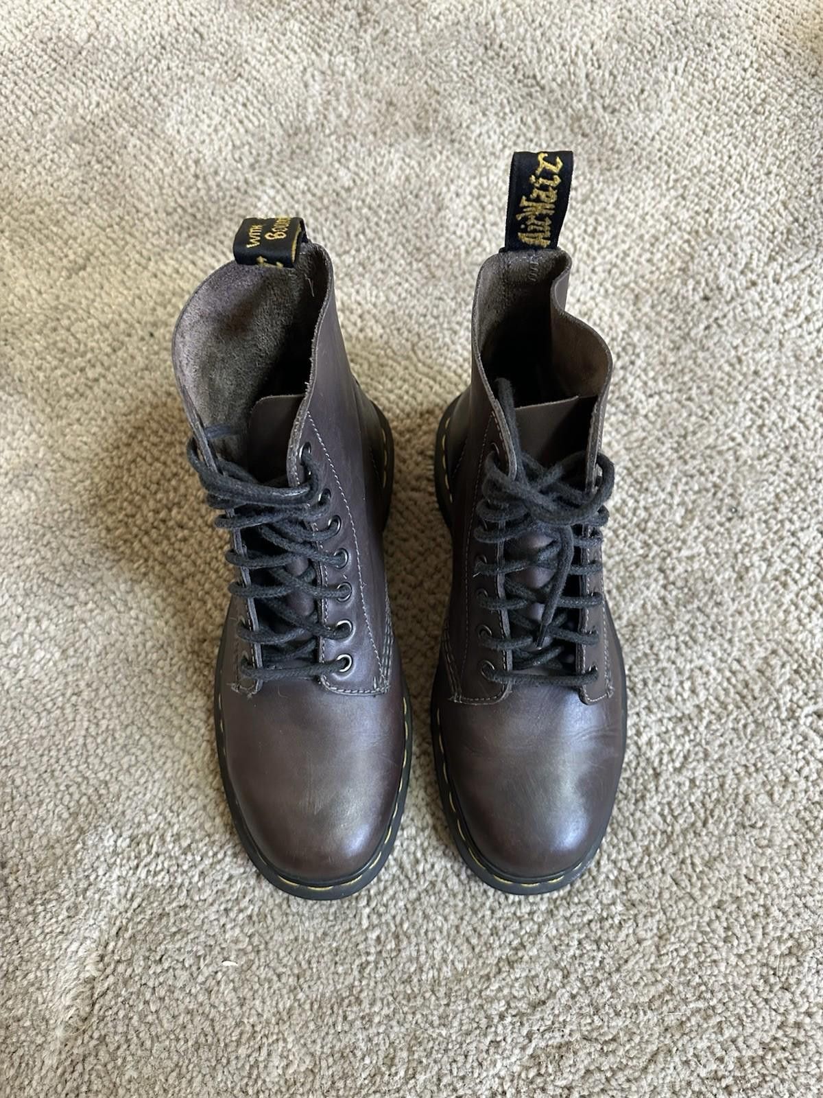 Dr. Martens Boots Dr. Martens 1460 Leather Brown Sz 39-40 Size US 8 / IT 38 - 3 Thumbnail
