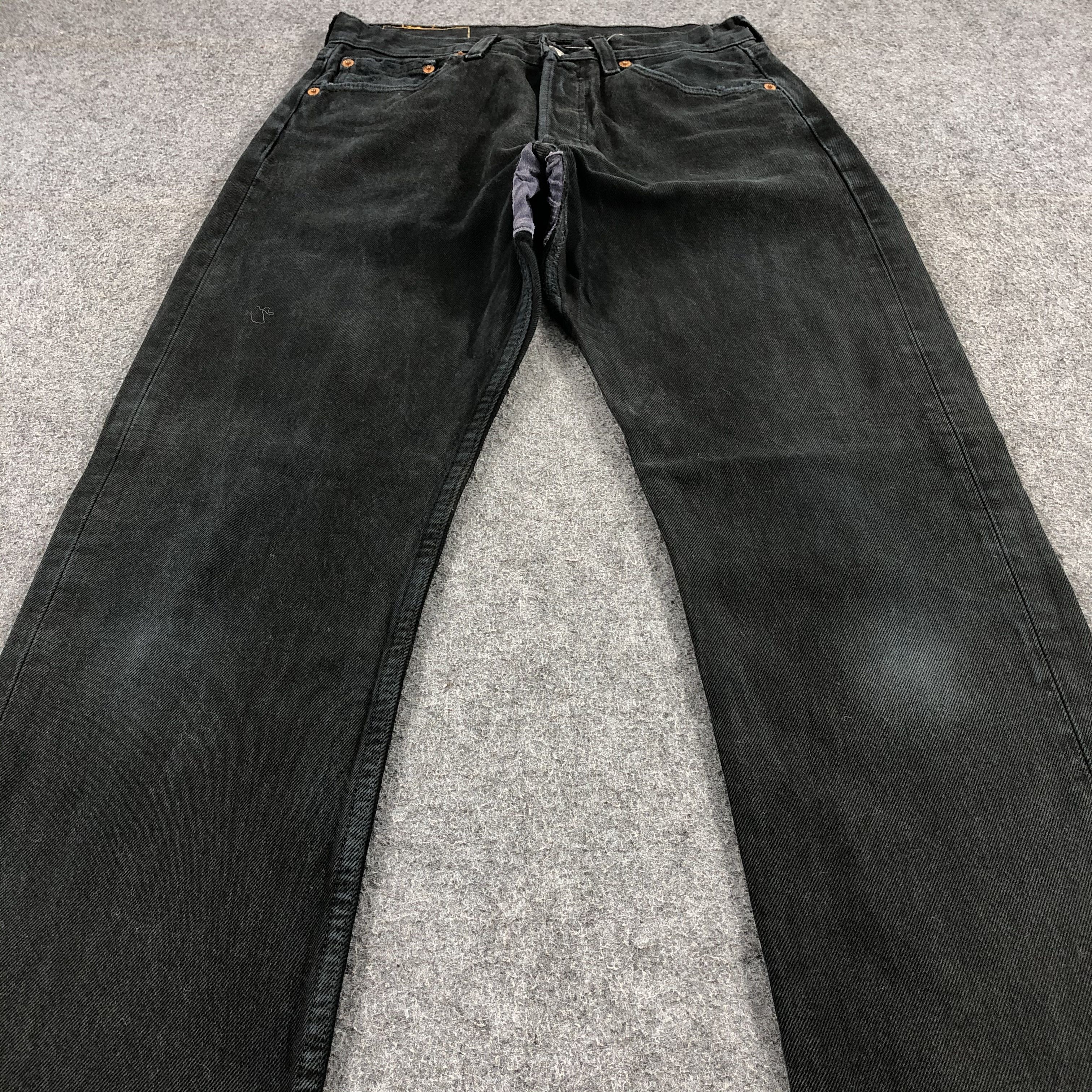 Levi's × Vintage Distress Vintage 90s Levis 501 Faded Black Jeans-JM1604 Size US 28 / EU 44 - 3 Thumbnail