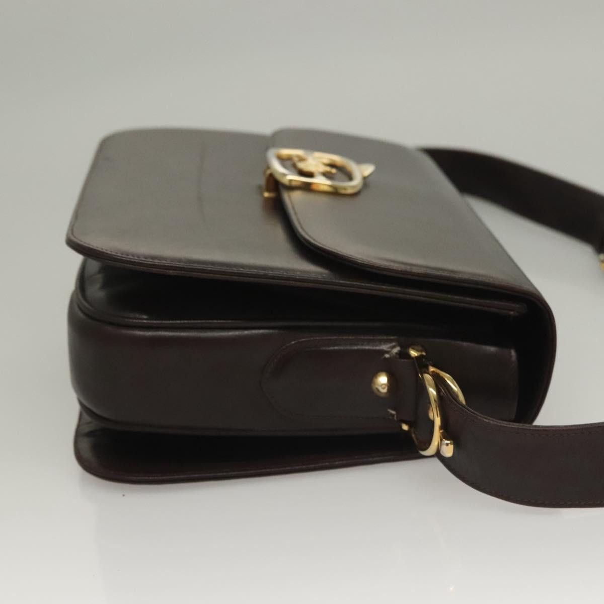 Celine CELINE Shoulder Bag Leather Brown Gold Size ONE SIZE - 4 Thumbnail
