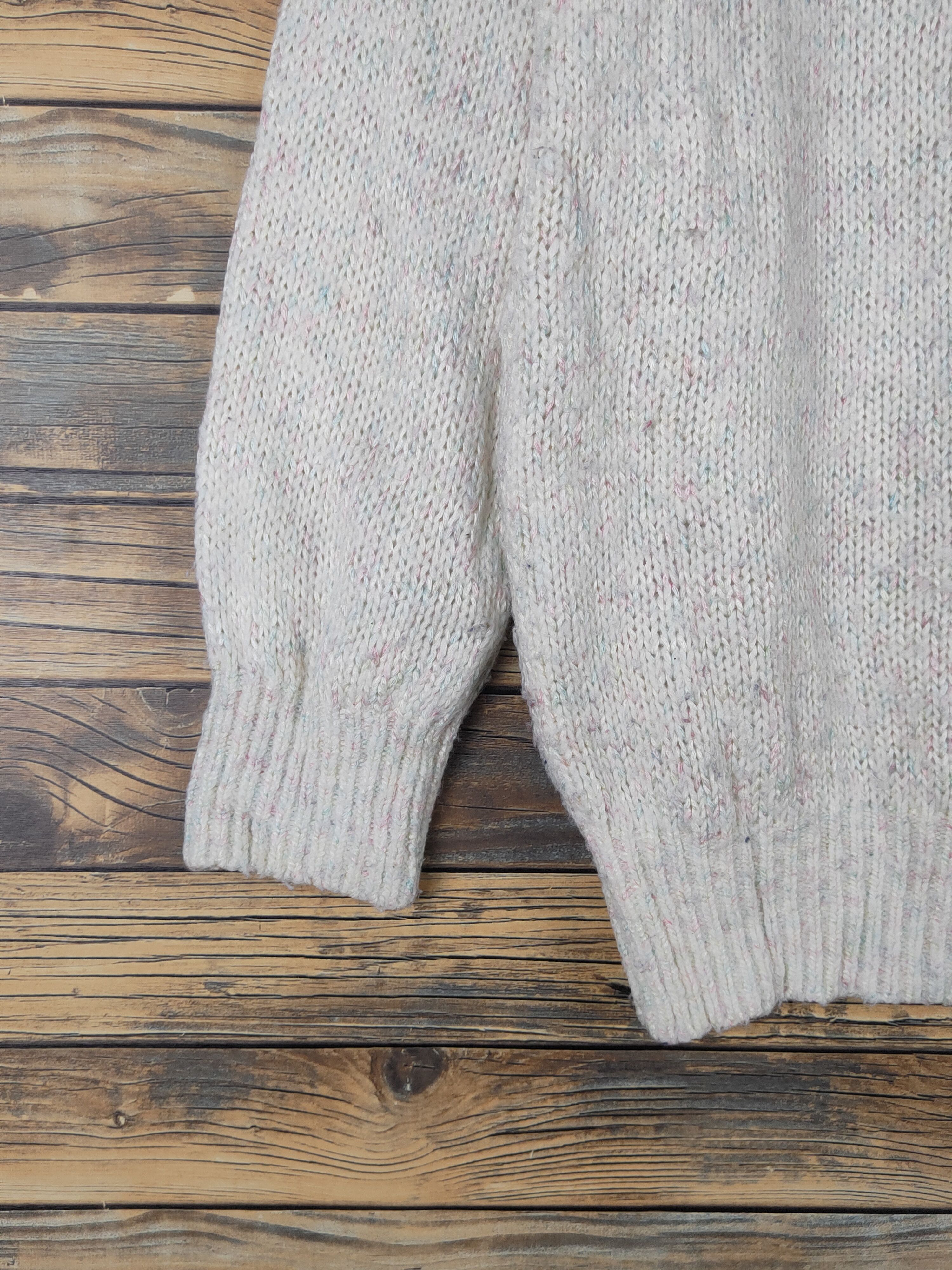 Japanese Brand × Vintage Heather Ivory Knitwear vintage plain Sweatshirts #W1524 Size US M / EU 48-50 / 2 - 4 Thumbnail