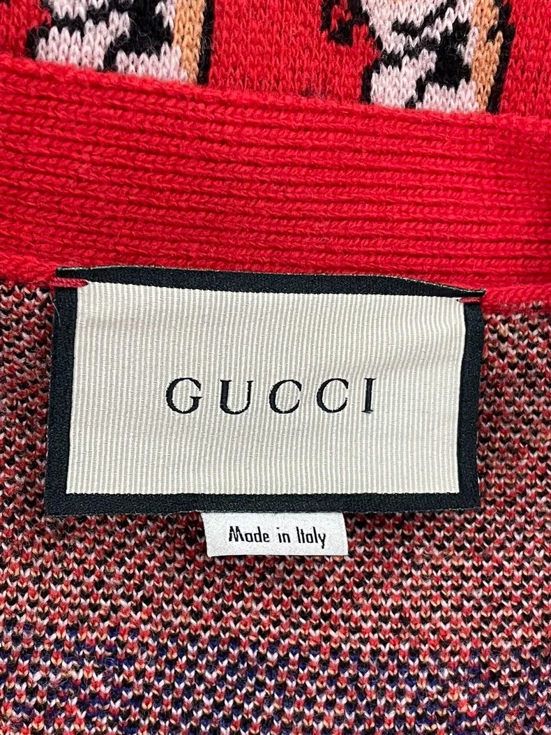 Gucci Gucci Red piglet cardigan coat Size L / US 10 / IT 46 - 4 Thumbnail