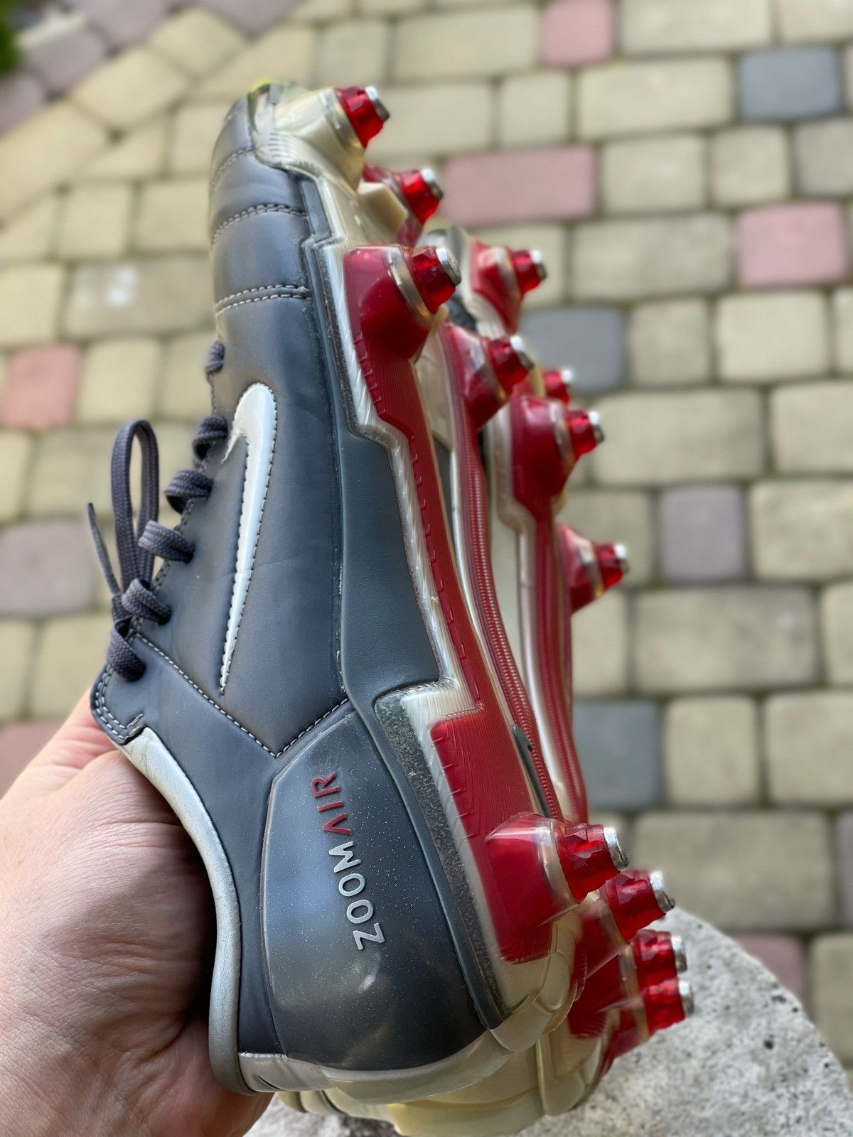 Vintage Vintage Nike Total 90 Air Zoom Gray Football Soccer Cleats Size US 8 / EU 41 - 8 Thumbnail