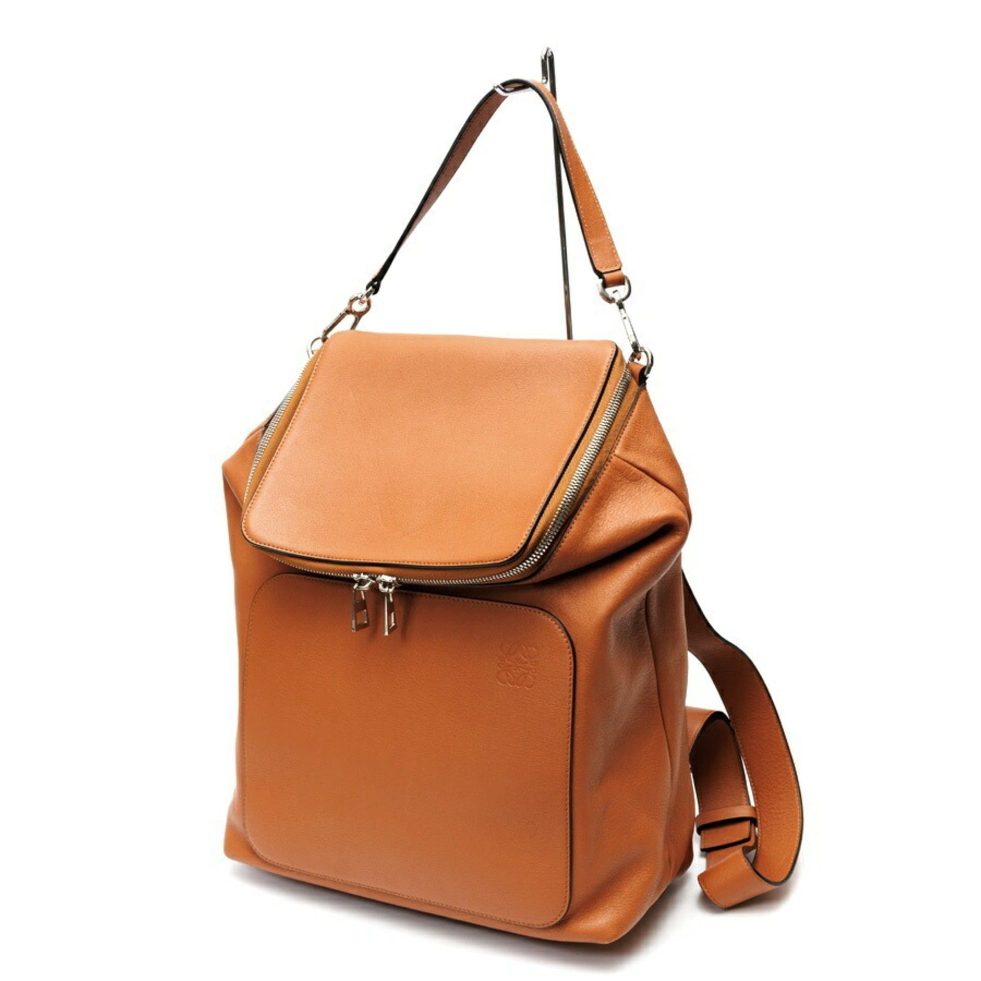 Loewe Loewe Goya Backpack, 316.30.P40, Leather, Brown Size ONE SIZE - 1 Thumbnail