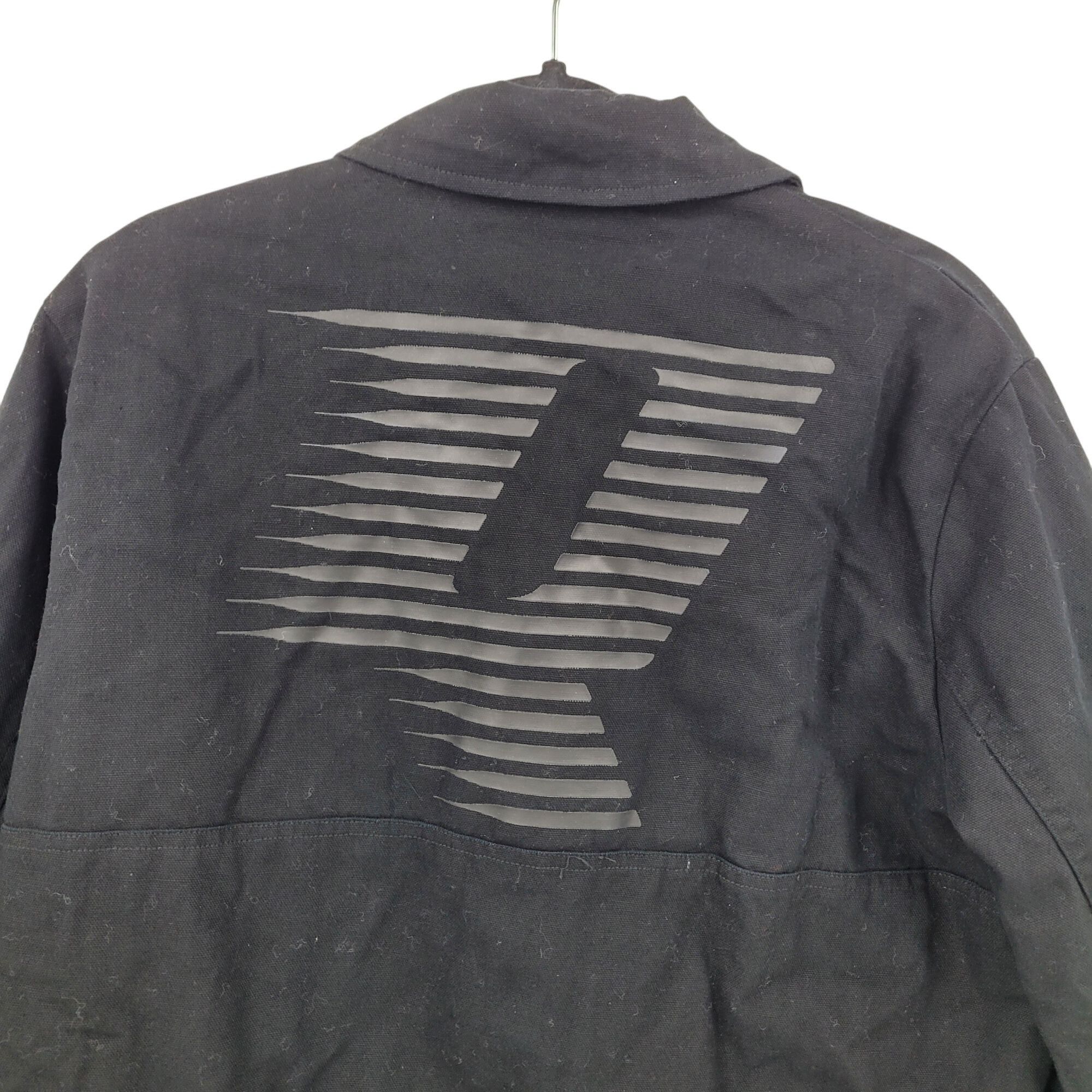 Other Quadrant Mens Black Canvas Logo Jacket M Cotton Barn Bomber Size US M / EU 48-50 / 2 - 9 Thumbnail