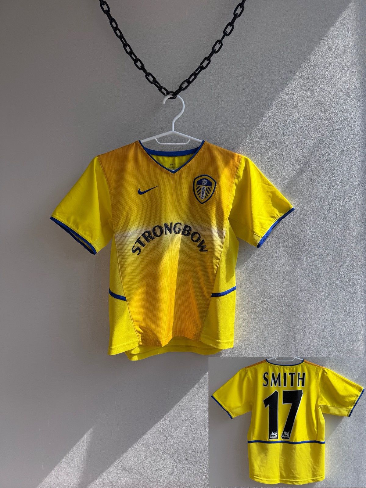 Nike LEEDS 2000 2001 2002 SMITH #17 FOOTBALL SHIRT SOCCER JERSEY Size US XXS / EU 40 - 1 Thumbnail