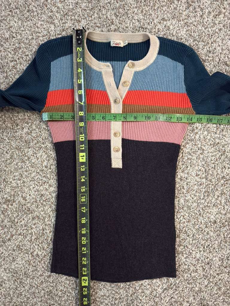 Faherty Faherty Mikki Henley Sweater Organic Cotton/Cashmere - XS Size XS / US 0-2 / IT 36-38 - 5 Thumbnail